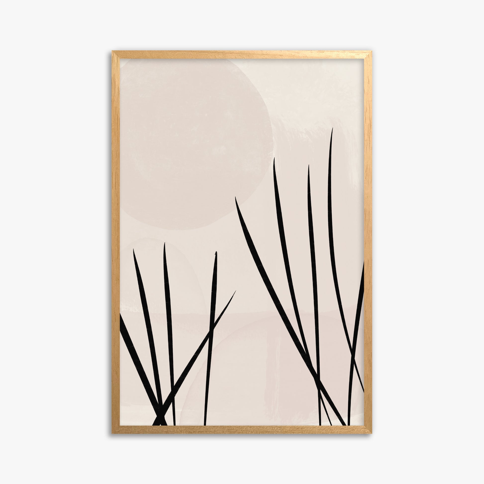 Zen Garden Whispers, 61x91cm Framed Poster With Oak Frame