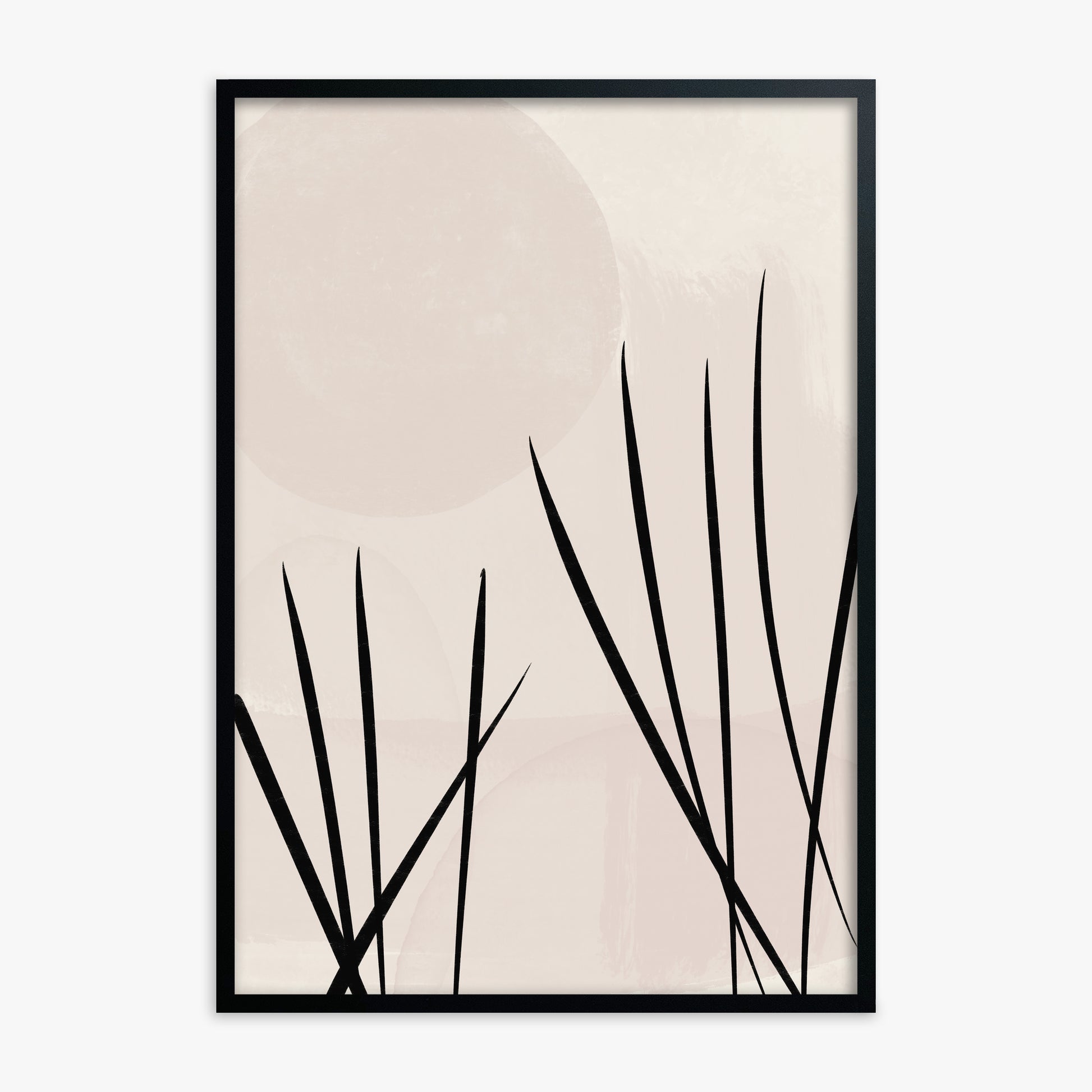 Zen Garden Whispers, Black Framed Poster With Black Frame
