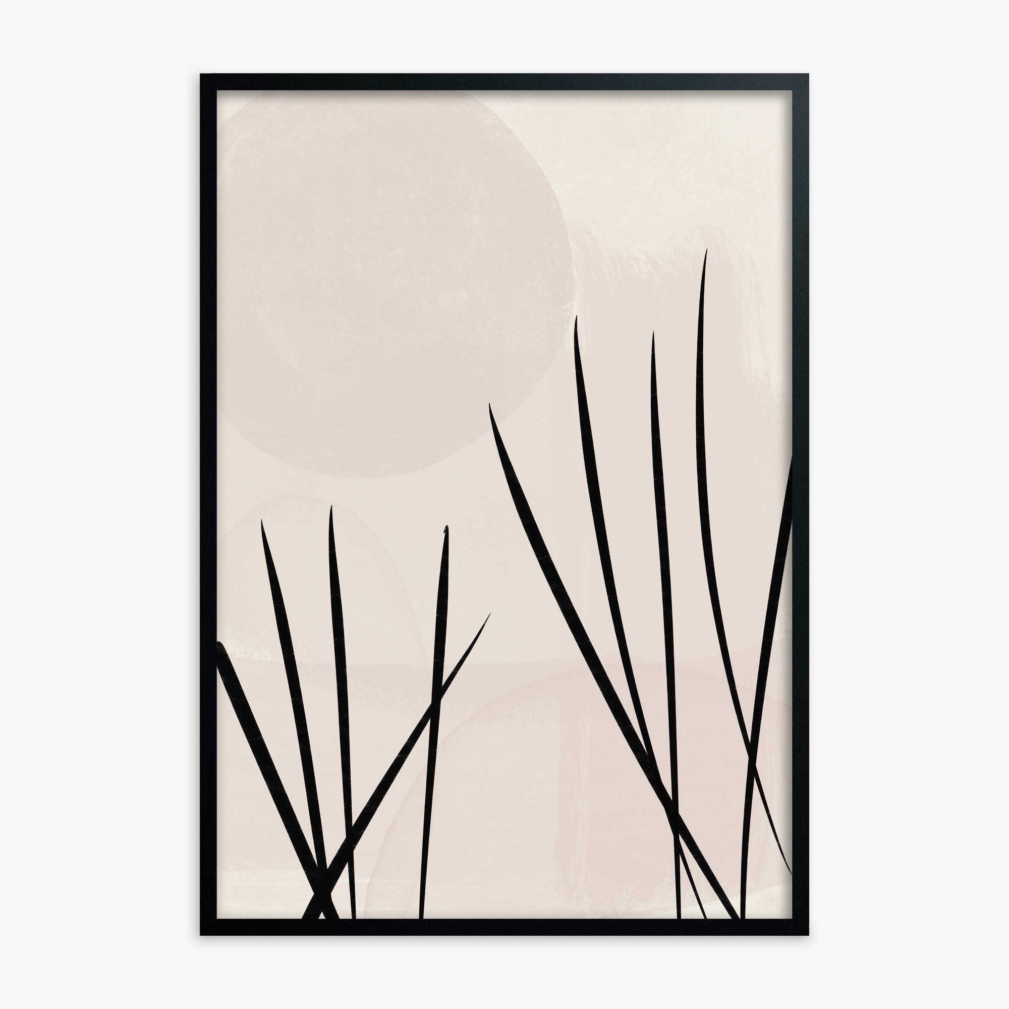 Zen Garden Whispers, Black Framed Poster With Black Frame