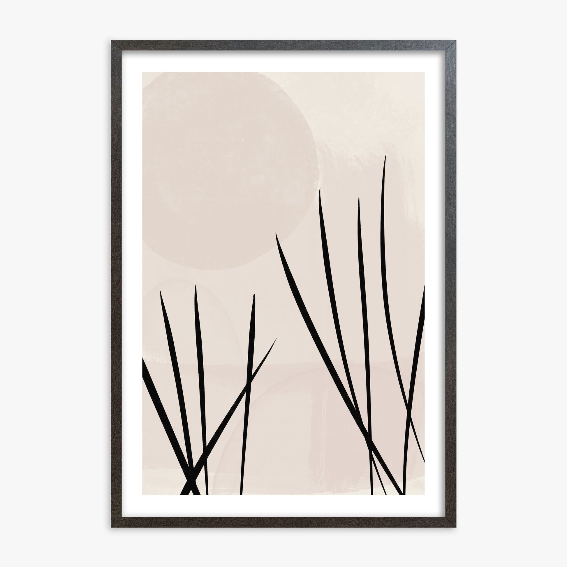 Zen Garden Whispers, 70x100cm Framed Art Reproduction With Espresso Frame