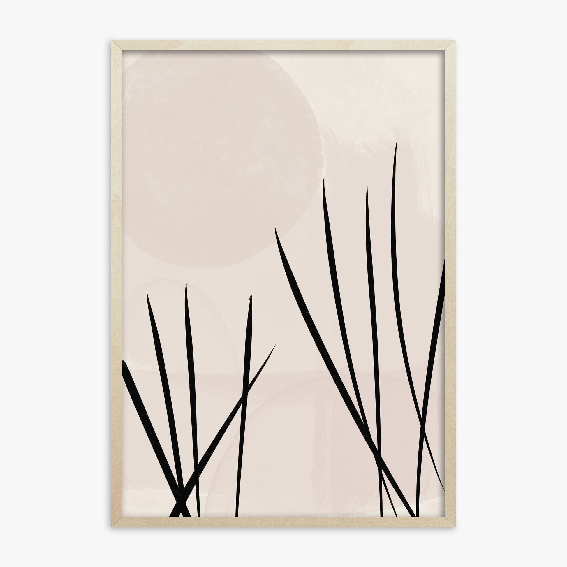 Zen Garden Whispers, 70x100cm Framed Art Reproduction With Lime Wood Frame