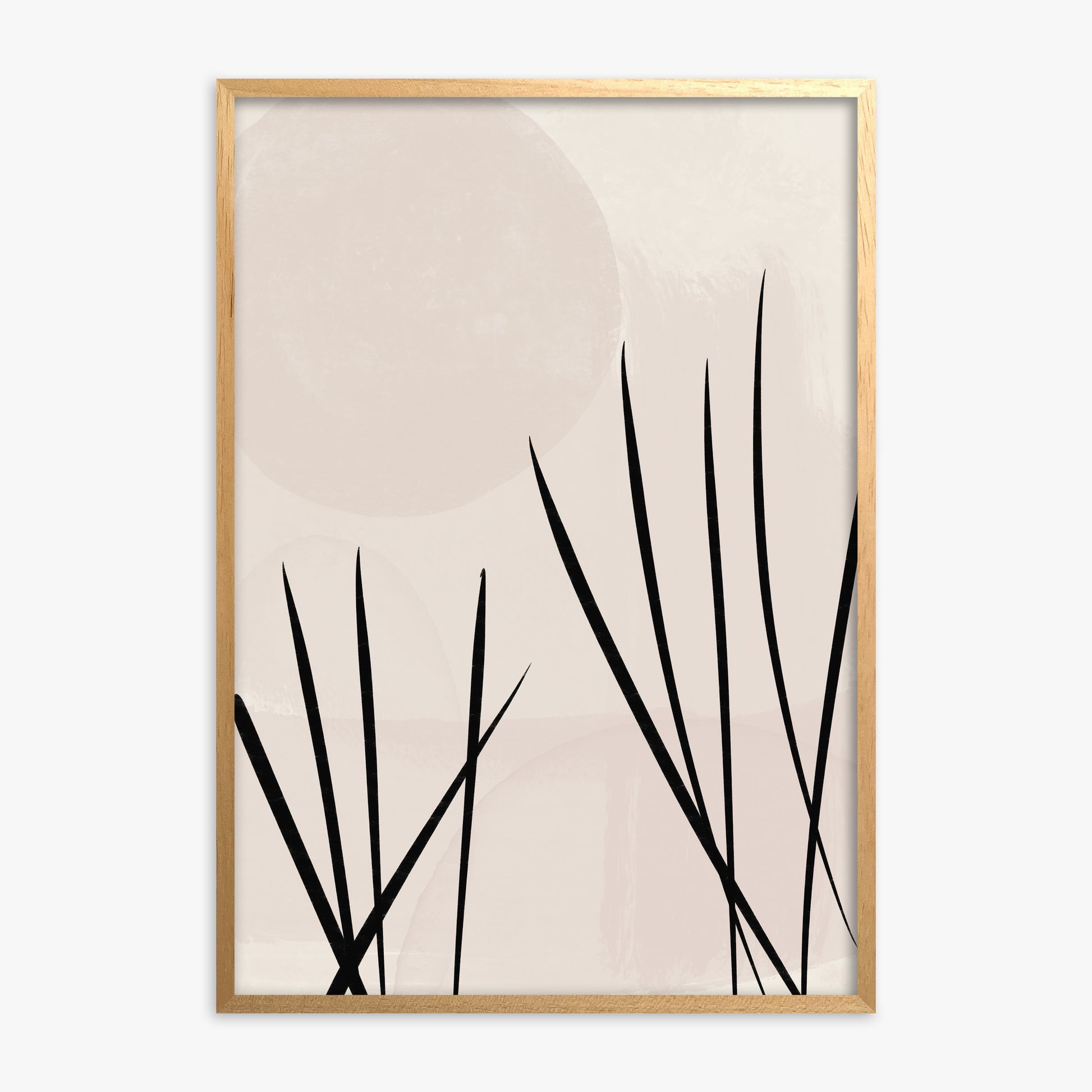 Zen Garden Whispers, Oak Framed Poster With Oak Frame