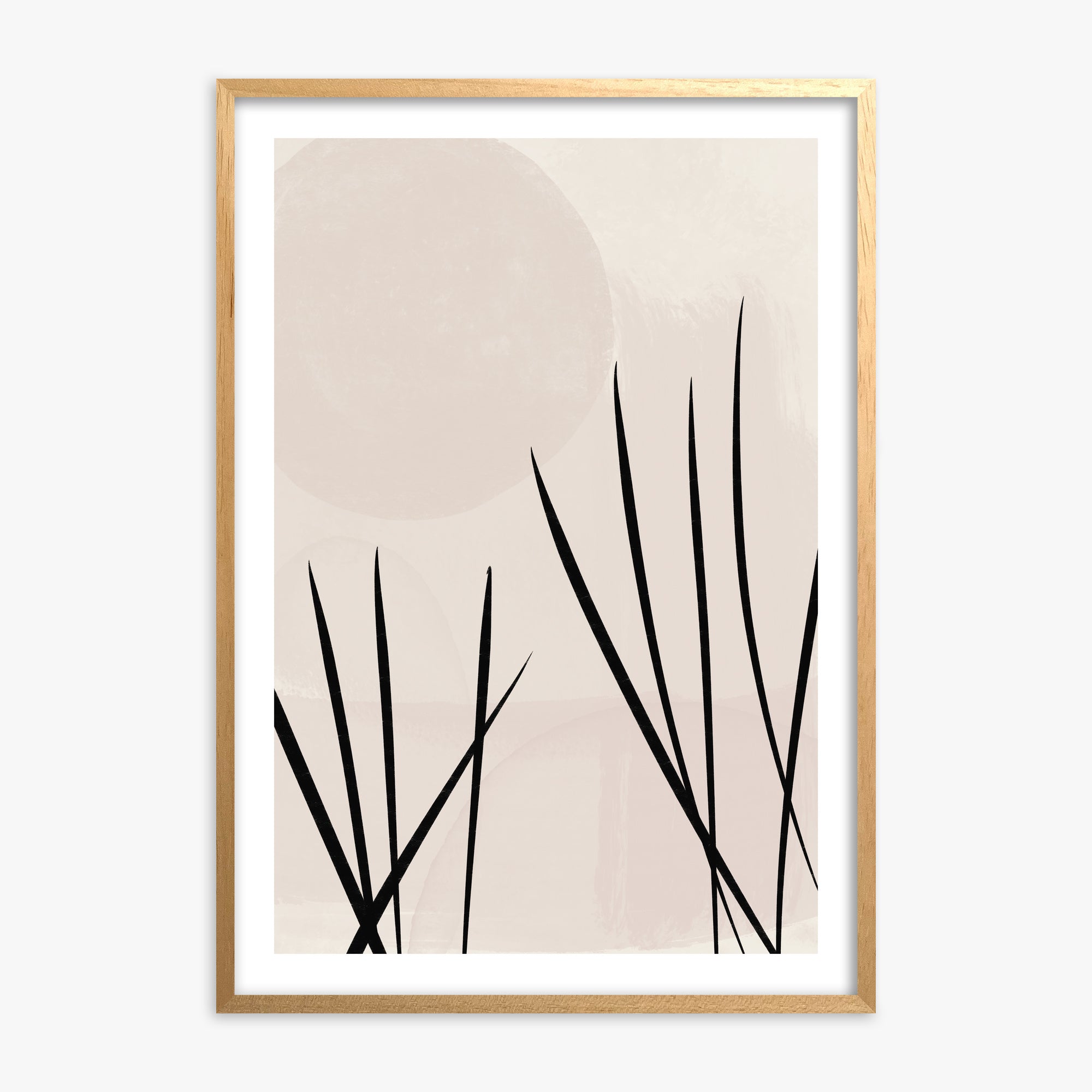 Zen Garden Whispers, Oak Framed Poster With Oak Frame