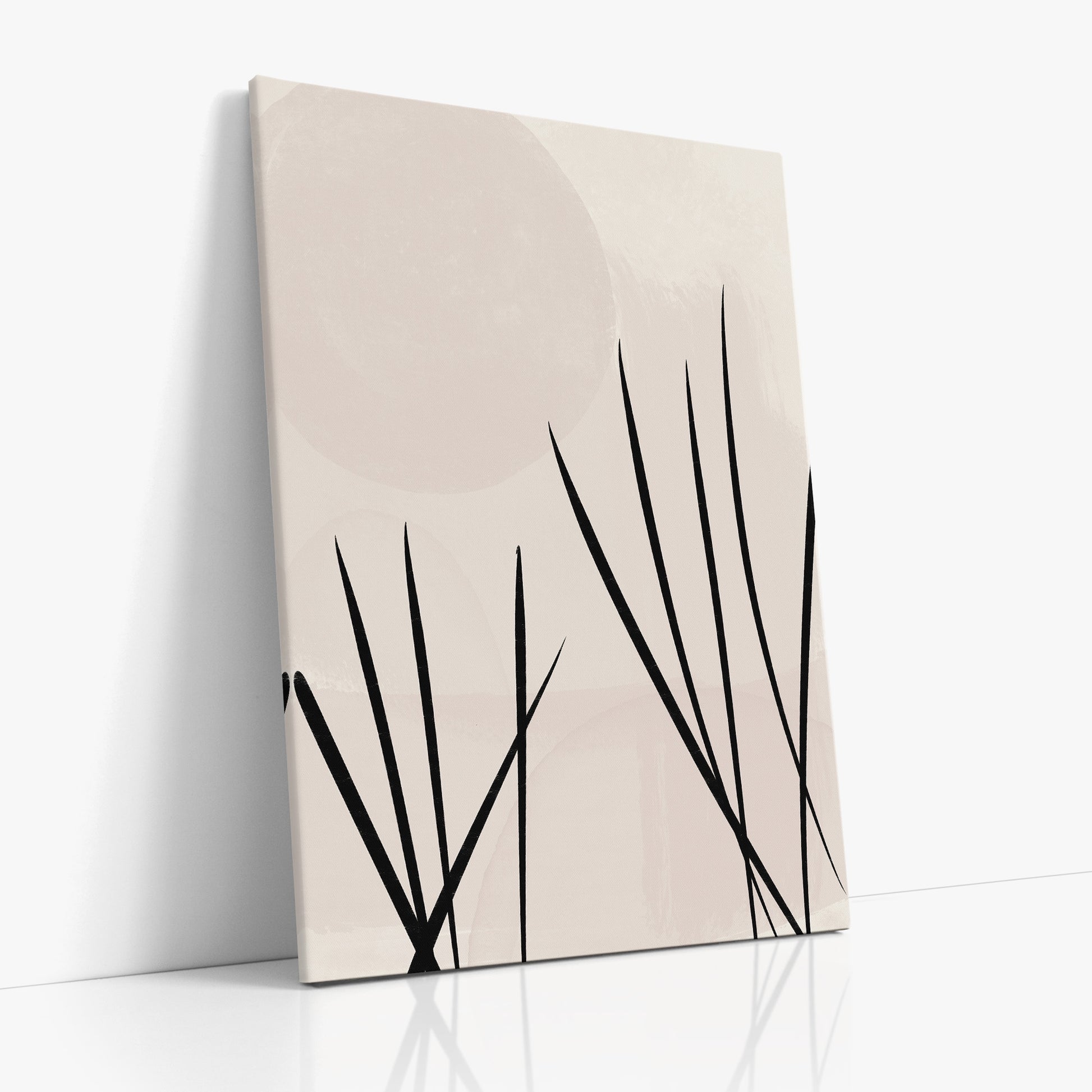 Zen Garden Whispers, 70x100cm Satin Canvas Art Reproduction Left Angle