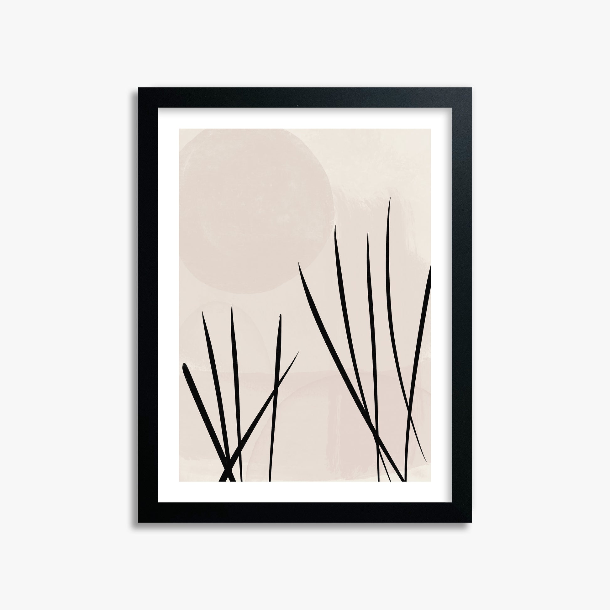 Zen Garden Whispers, 30x40cm Black Framed Art Reproduction