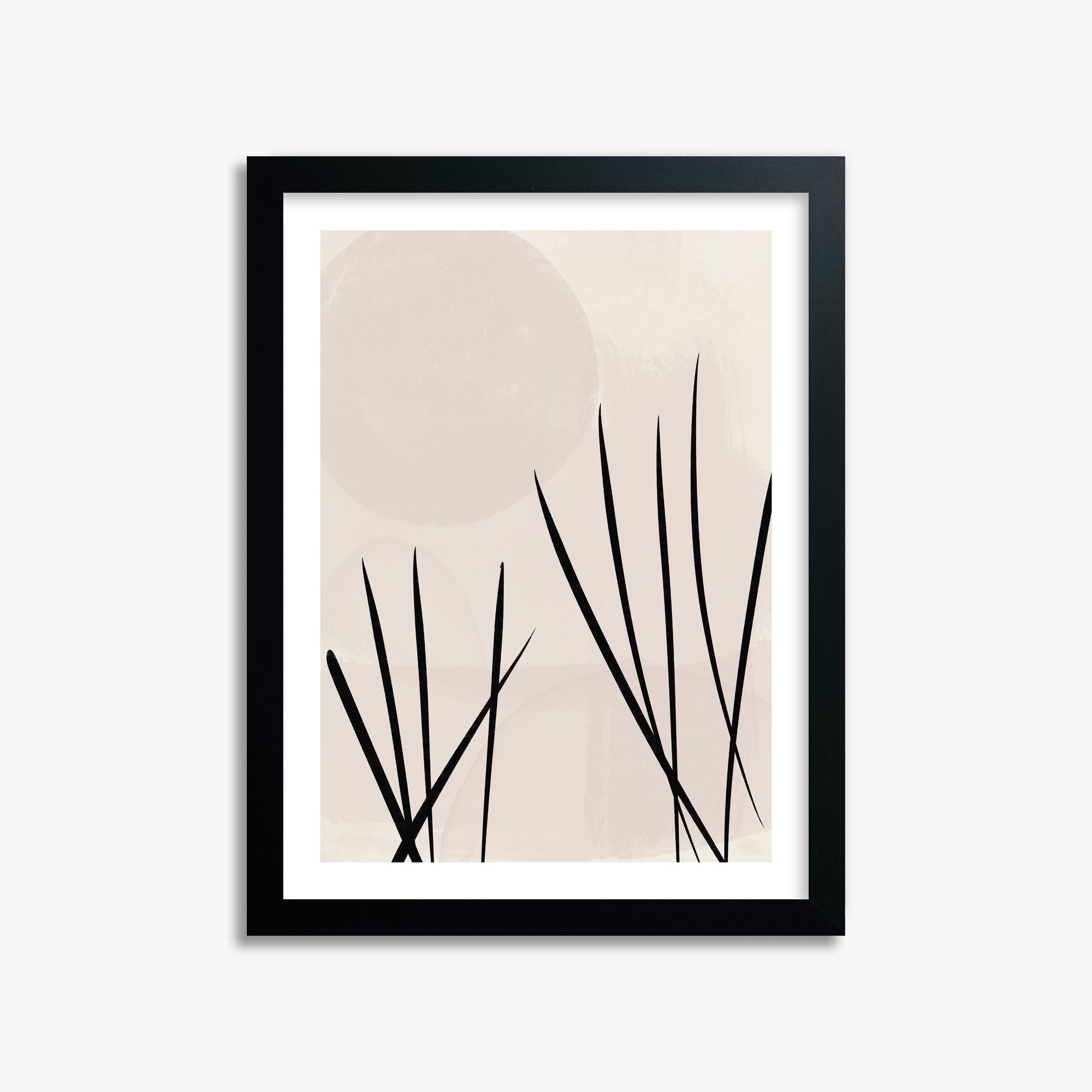 Zen Garden Whispers, 30x40cm Black Framed Art Reproduction