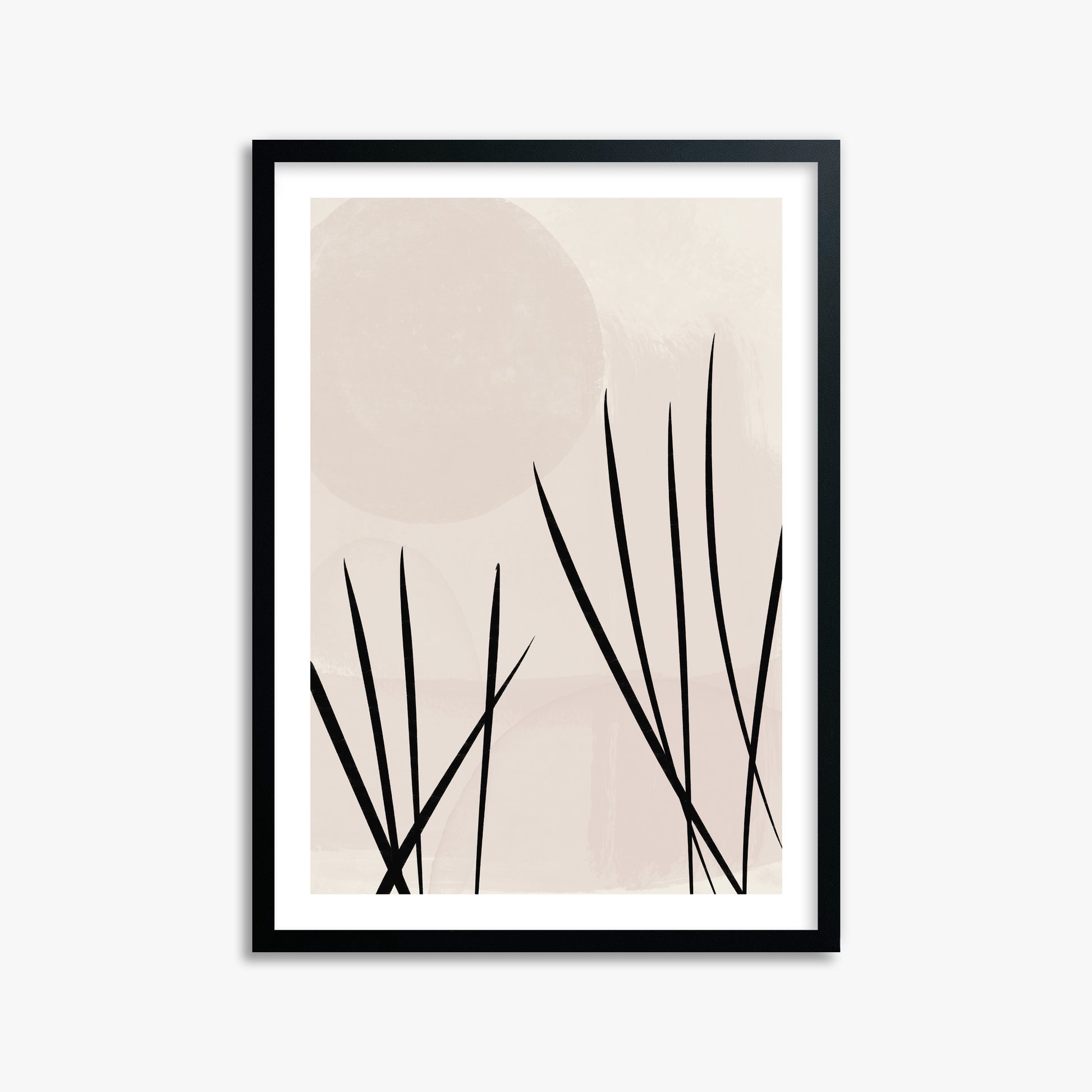 Zen Garden Whispers, 50x70cm Black Framed Art Reproduction
