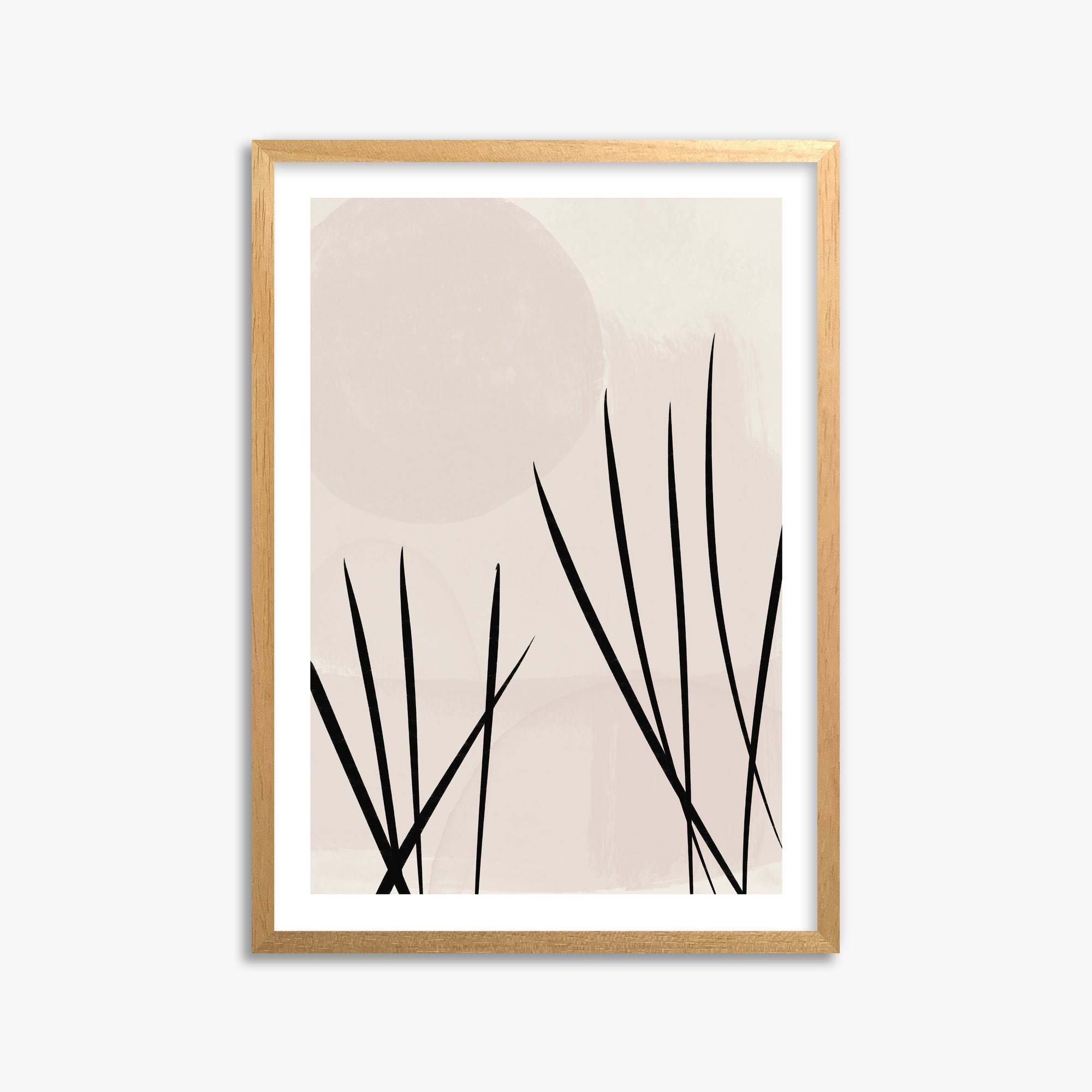 Zen Garden Whispers, 50x70cm Oak Framed Art Reproduction