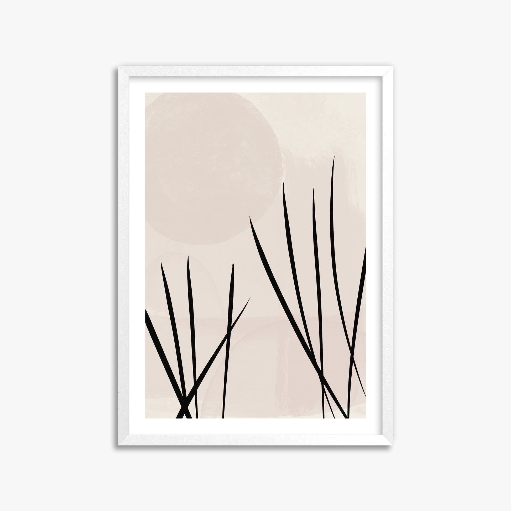 Zen Garden Whispers, 50x70cm Whitek Framed Art Reproduction