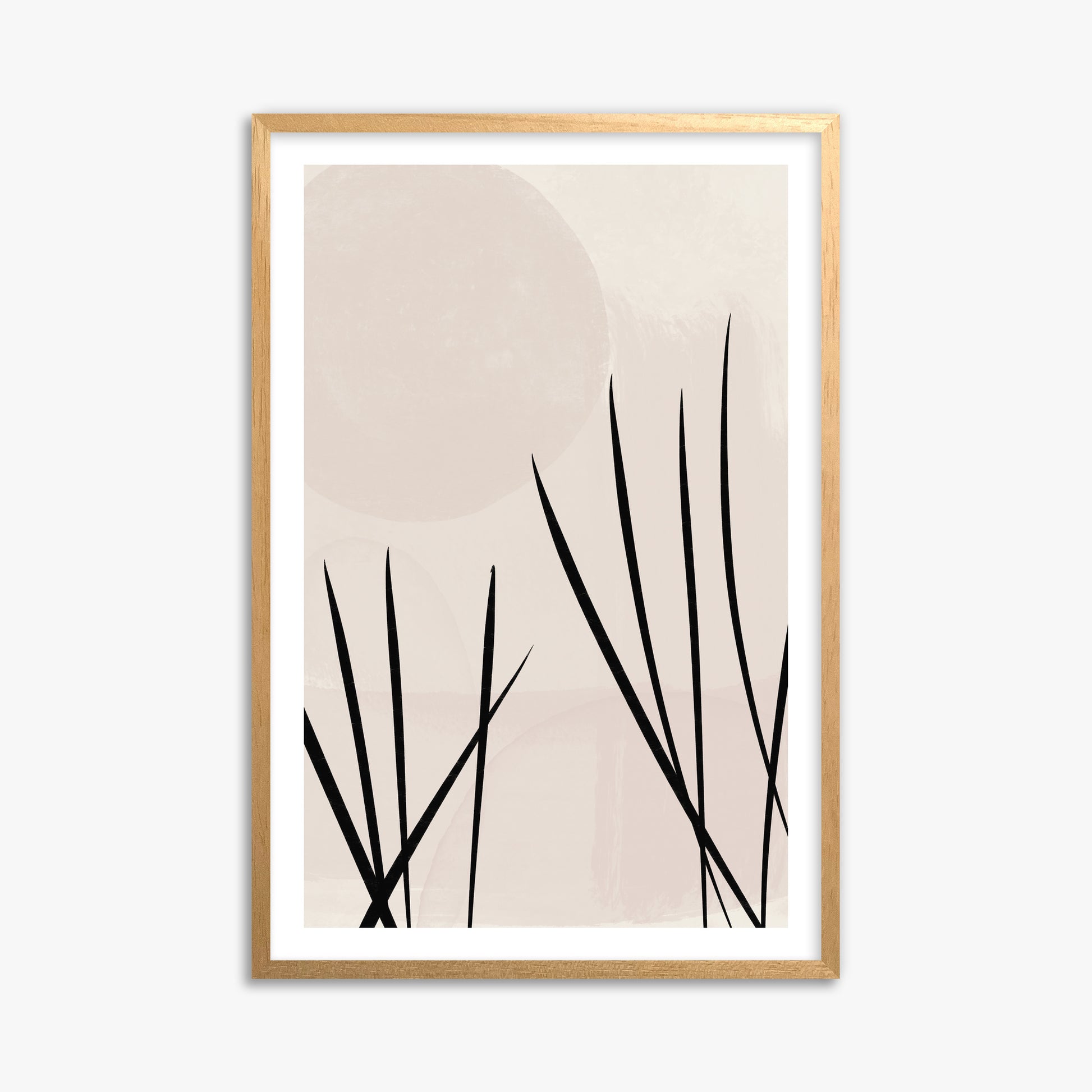 Zen Garden Whispers, 61x91cm Oak Framed Art Reproduction