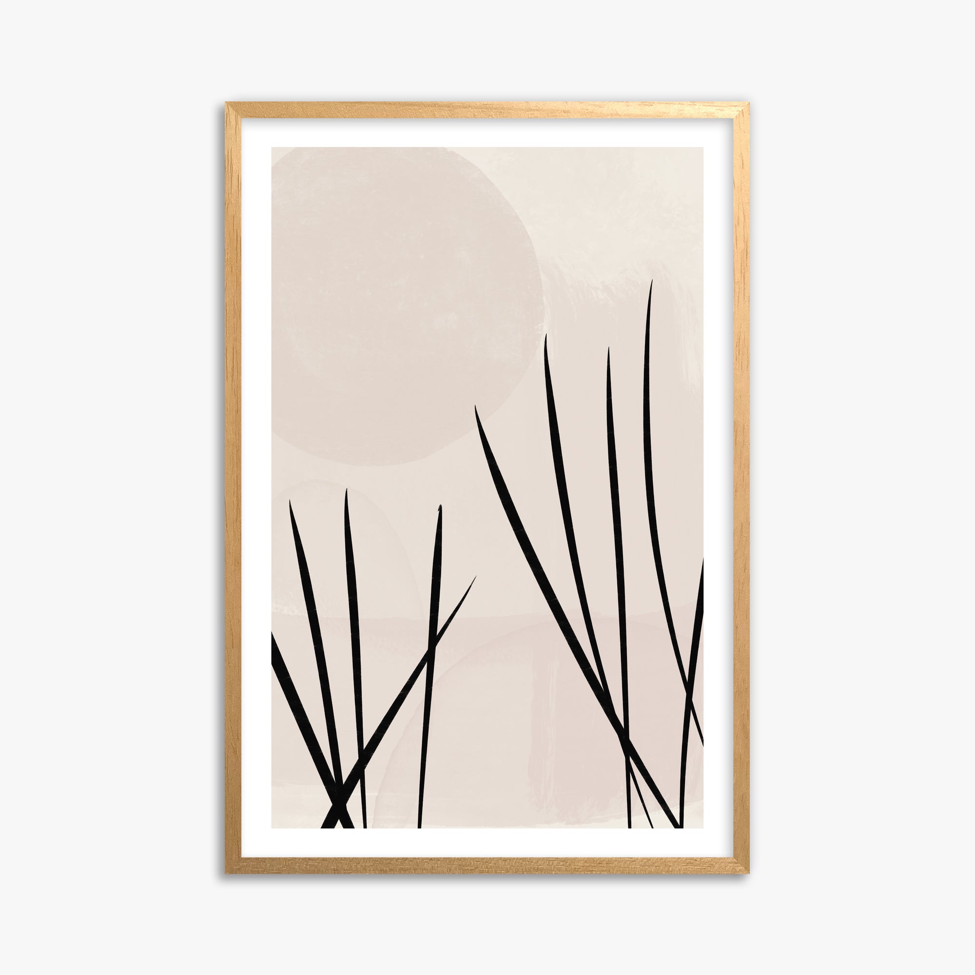 Zen Garden Whispers, 61x91cm Oak Framed Art Reproduction
