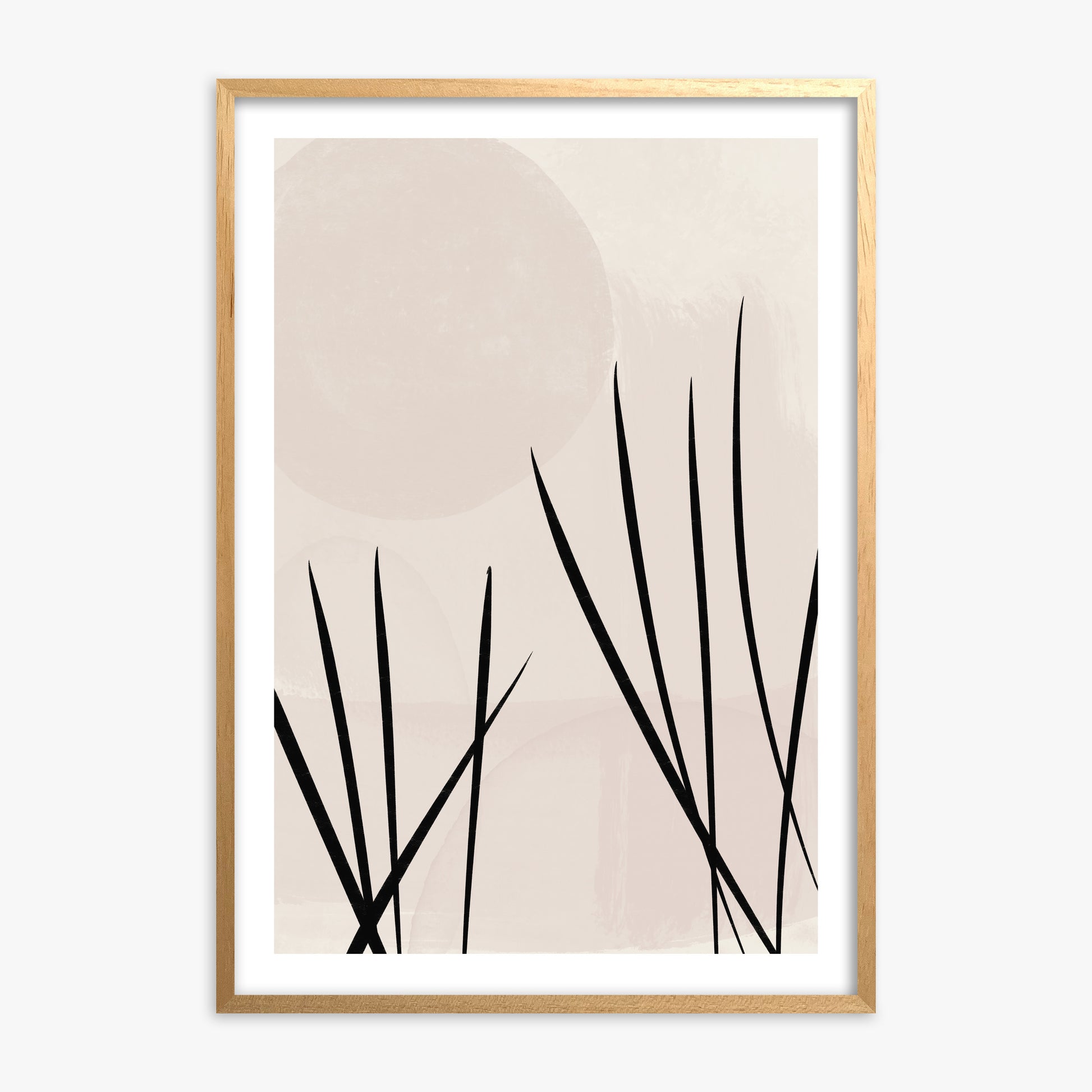 Zen Garden Whispers, 70x100cm Oak Framed Art Reproduction
