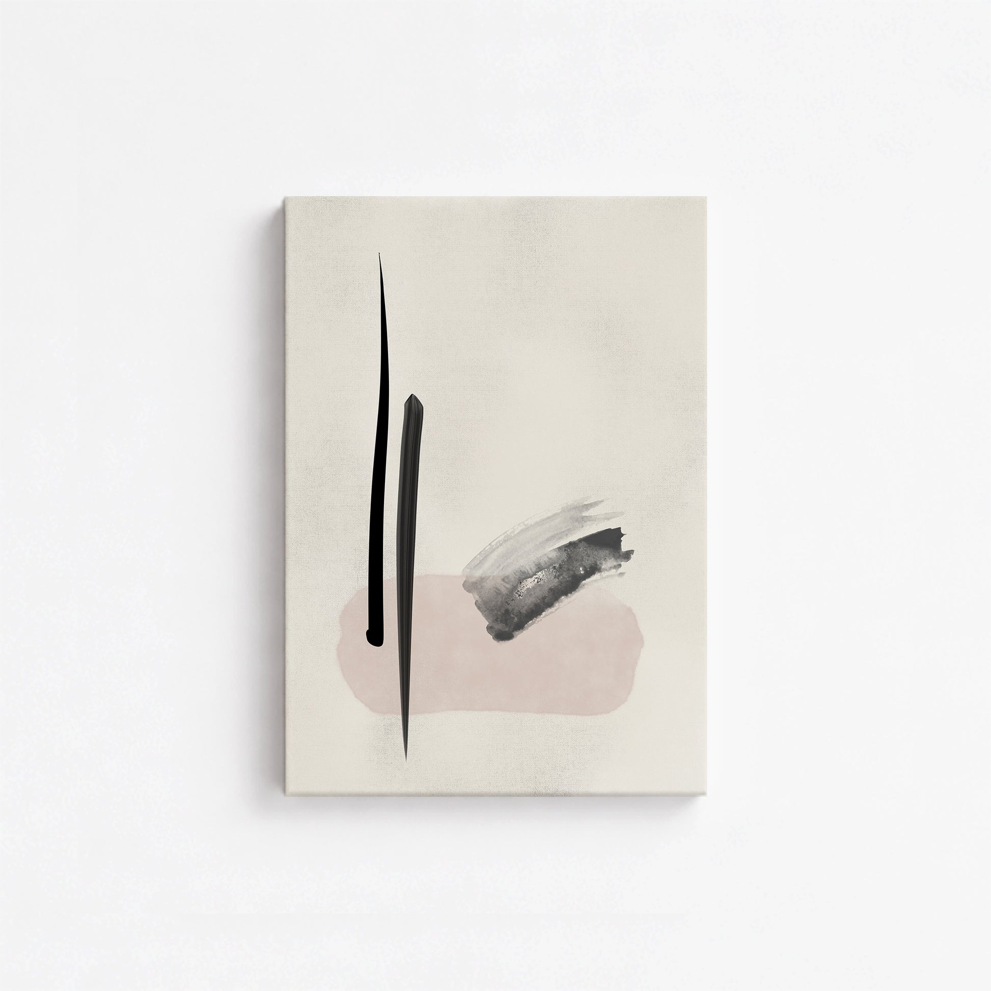 Zen Brushstroke Balance, 21x30cm Satin Canvas Art Reproduction