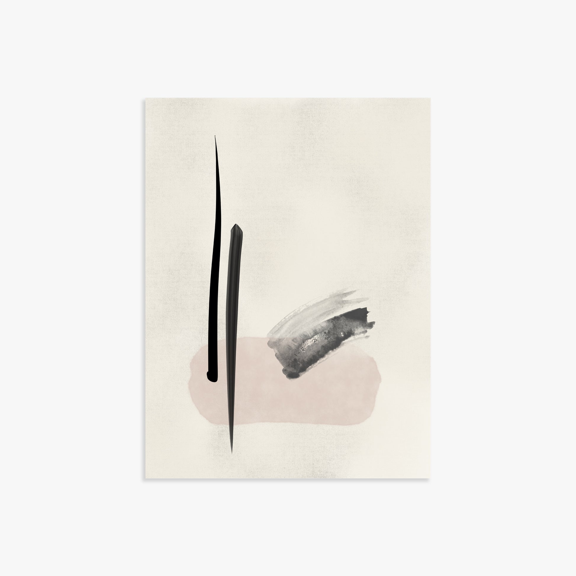 Zen Brushstroke Balance, 30x40cm Poster Unframed