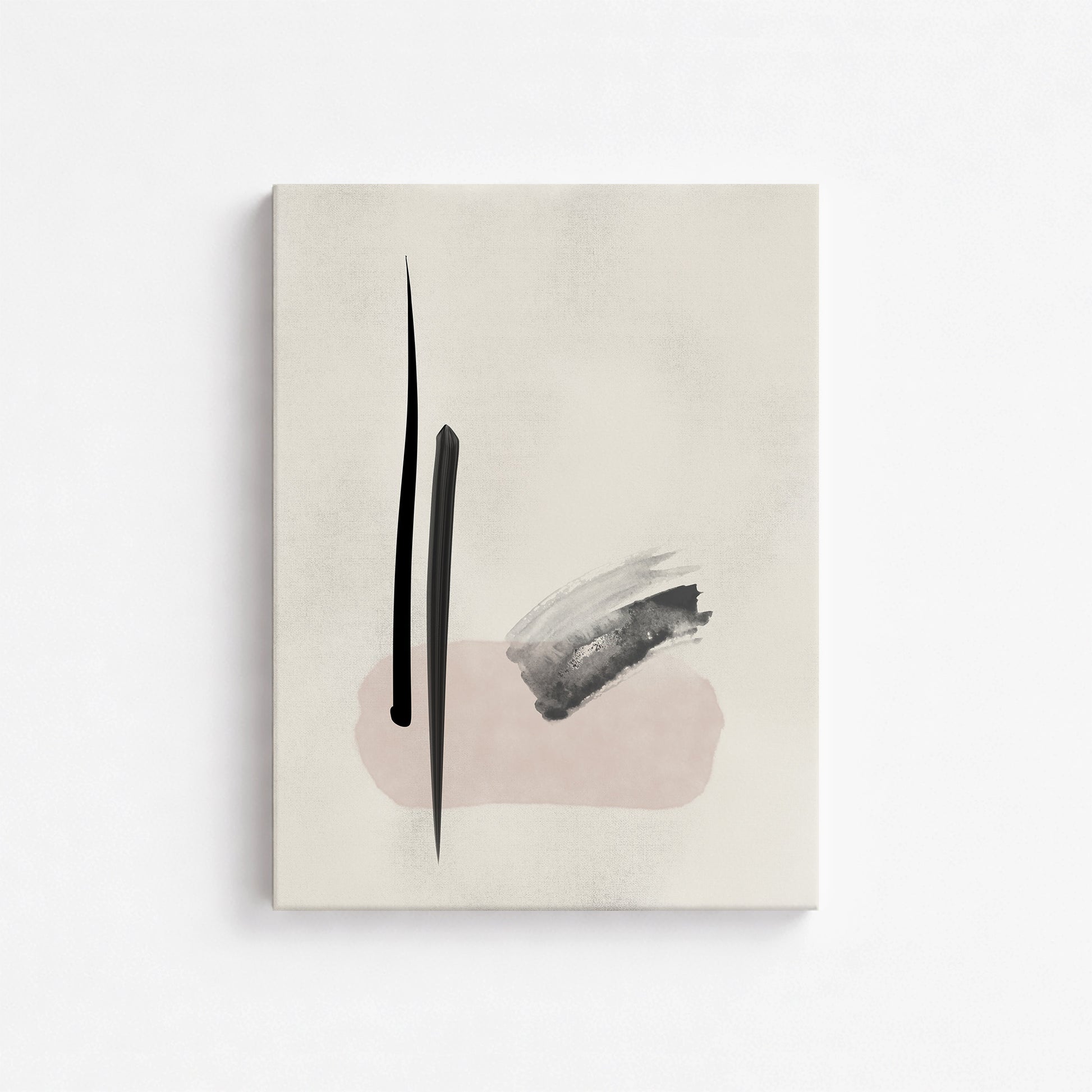 Zen Brushstroke Balance, 30x40cm Satin Canvas Art Reproduction