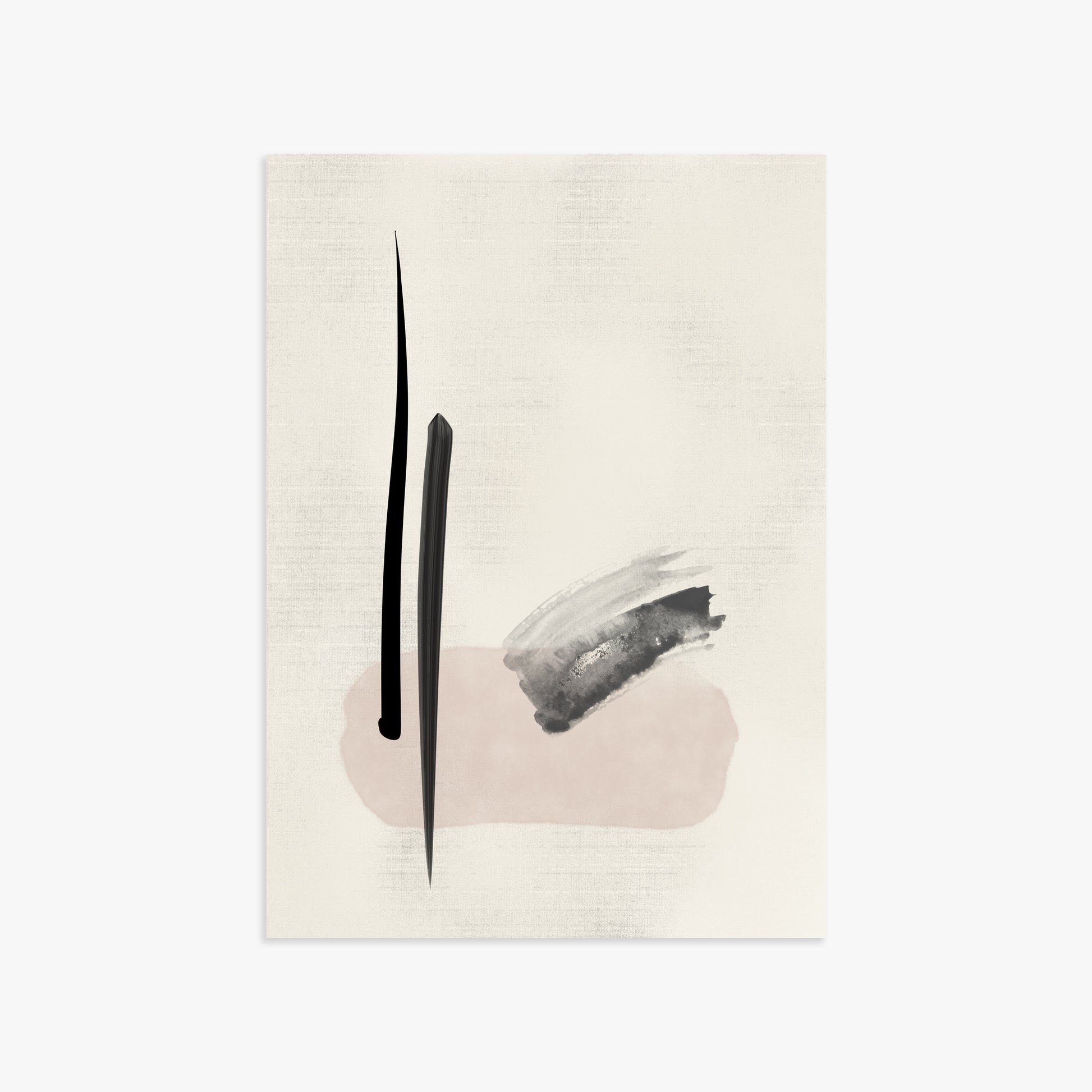 Zen Brushstroke Balance, 50x70cm Poster Unframed