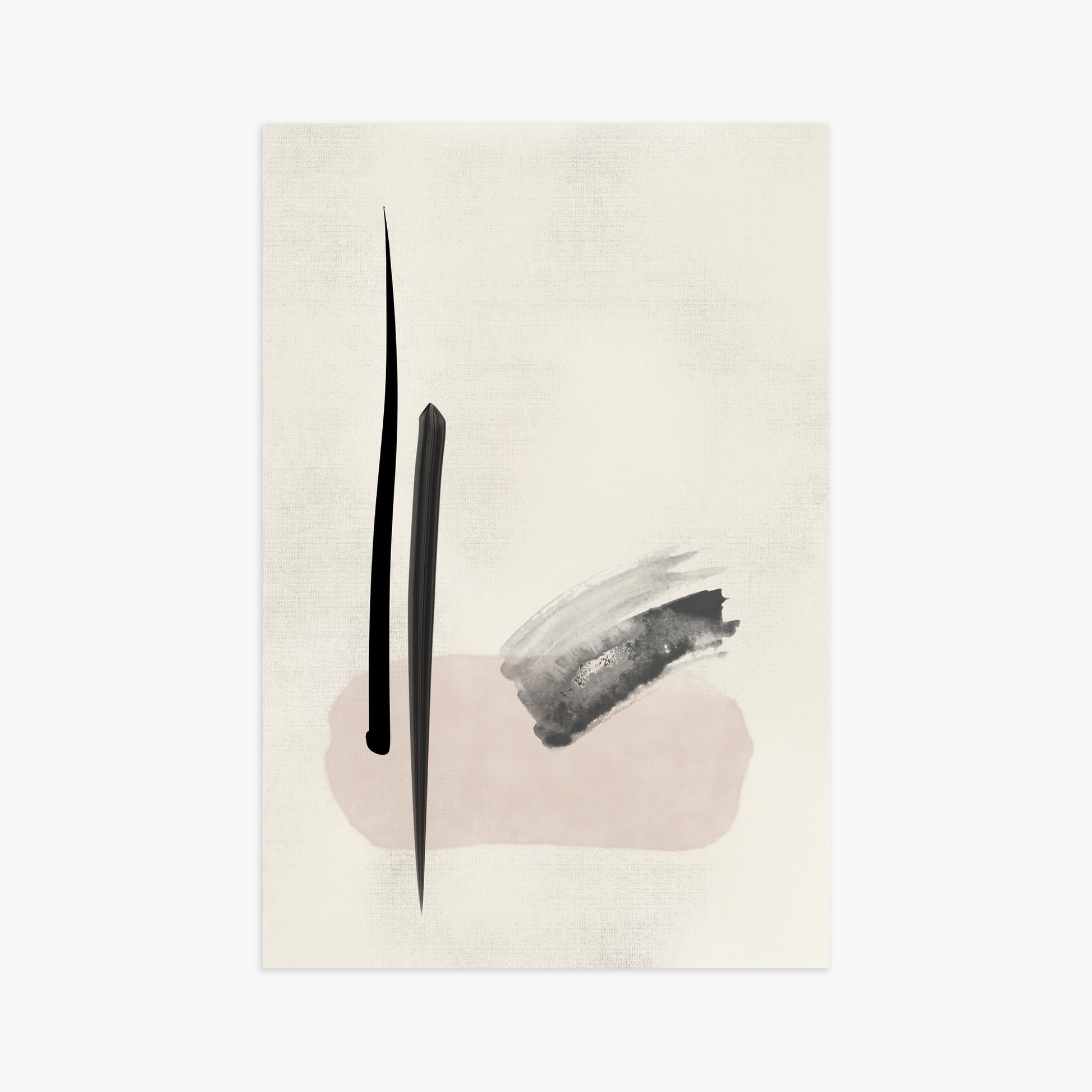 Zen Brushstroke Balance, 61x91cm Poster Unframed