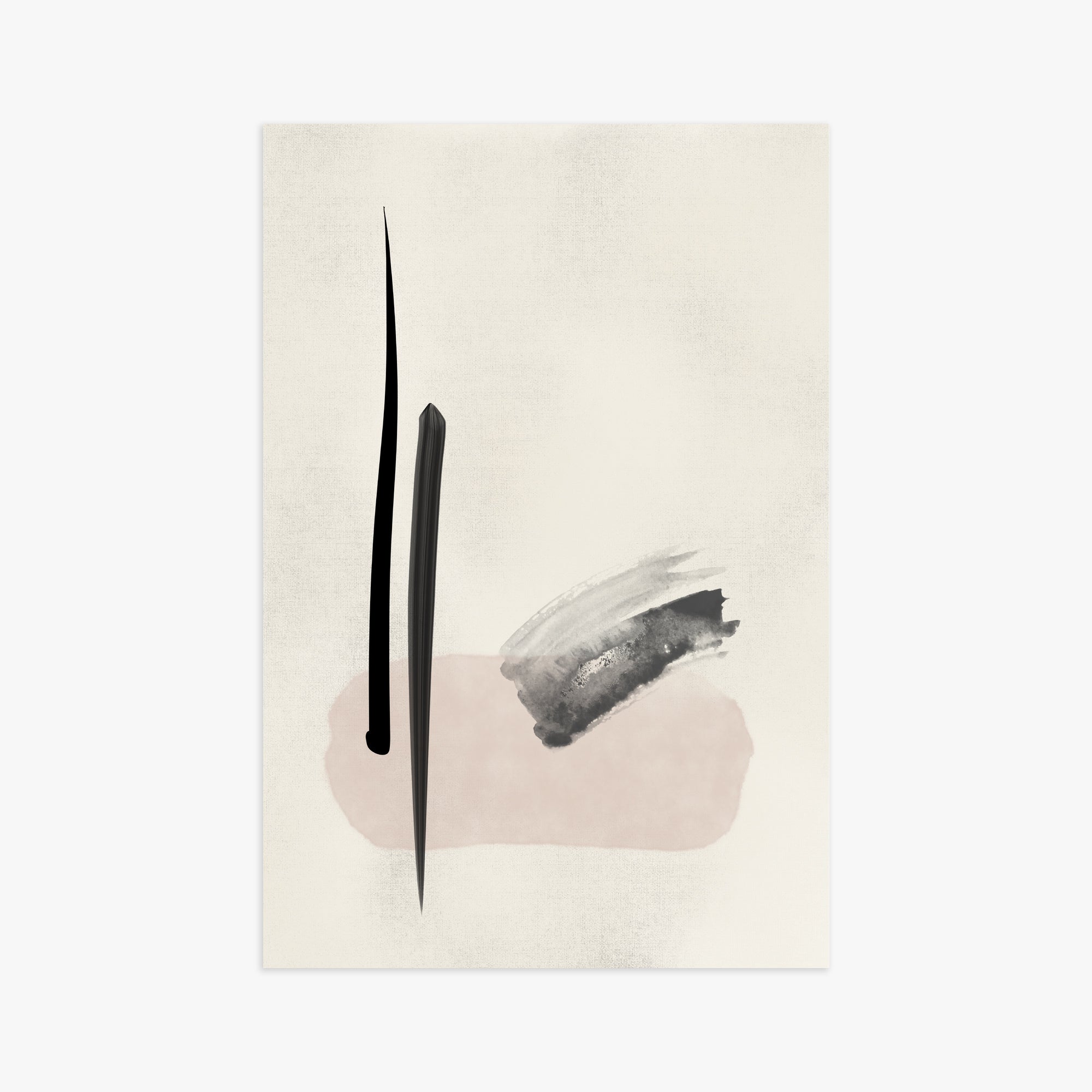 Zen Brushstroke Balance, 61x91cm Poster Unframed