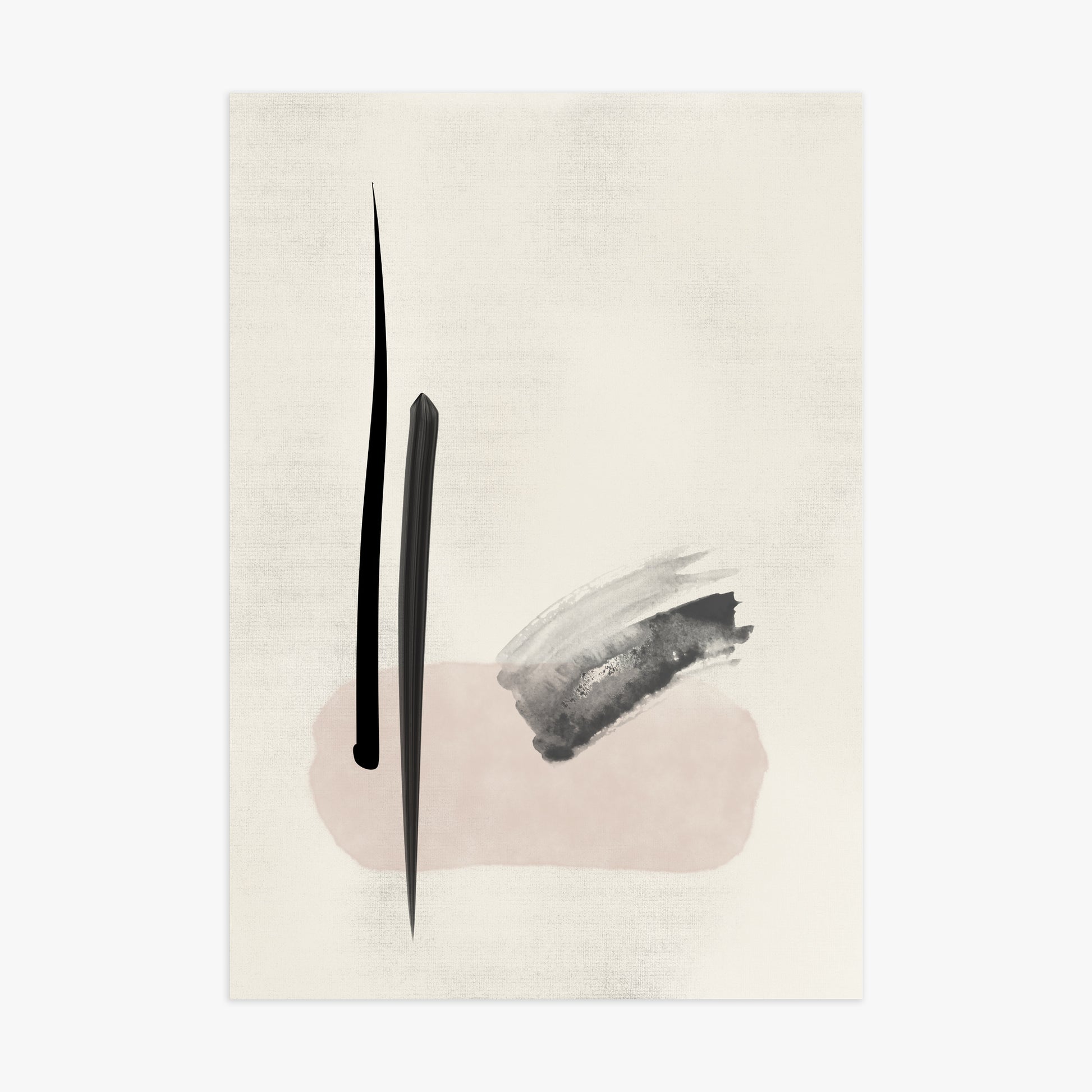Zen Brushstroke Balance, 70x100cm Poster Unframed