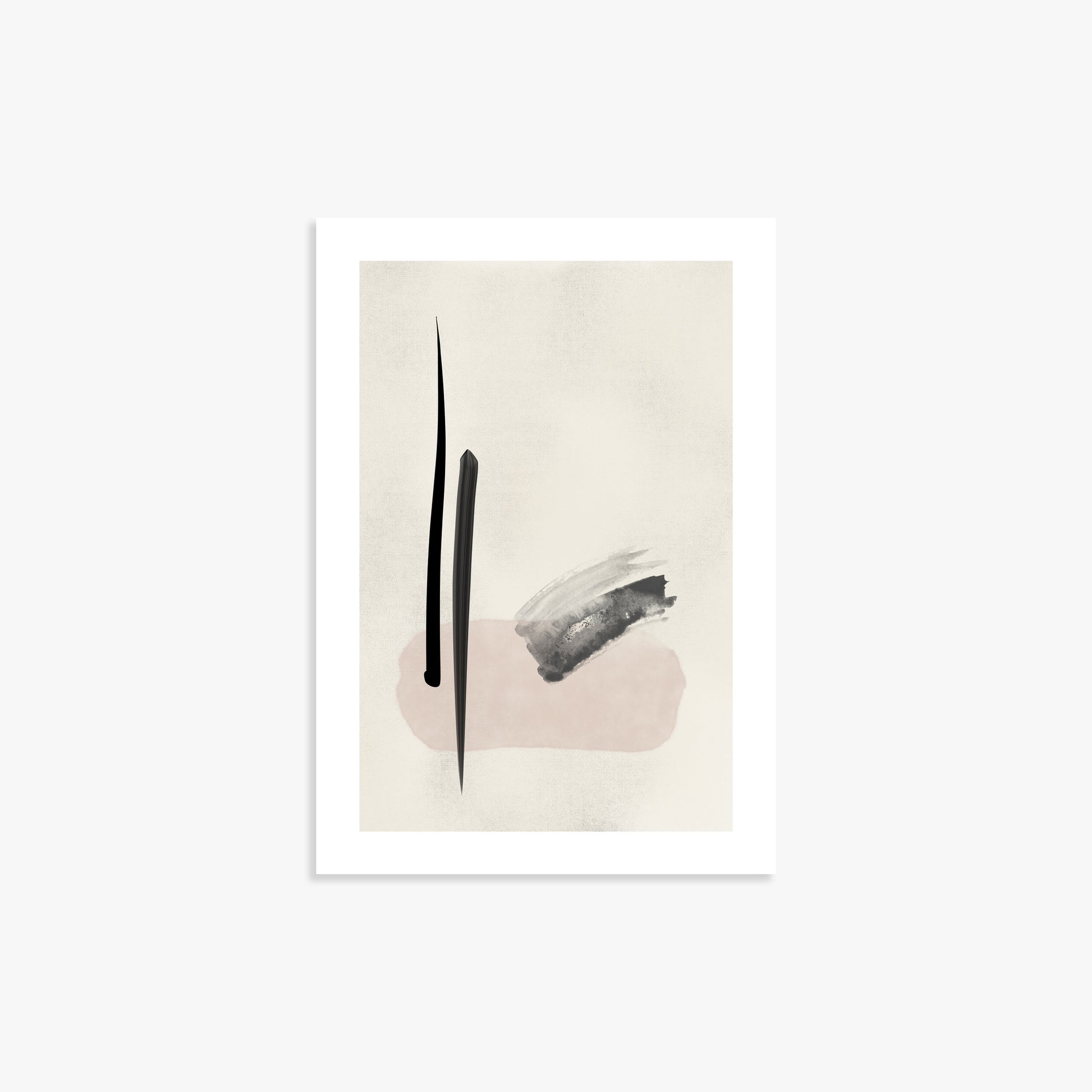 Zen Brushstroke Balance, 21x30cm Printed Poster