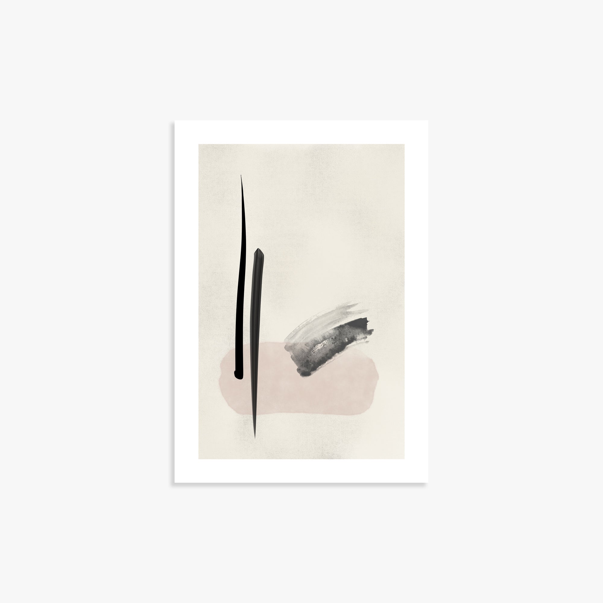 Zen Brushstroke Balance, 21x30cm Printed Poster