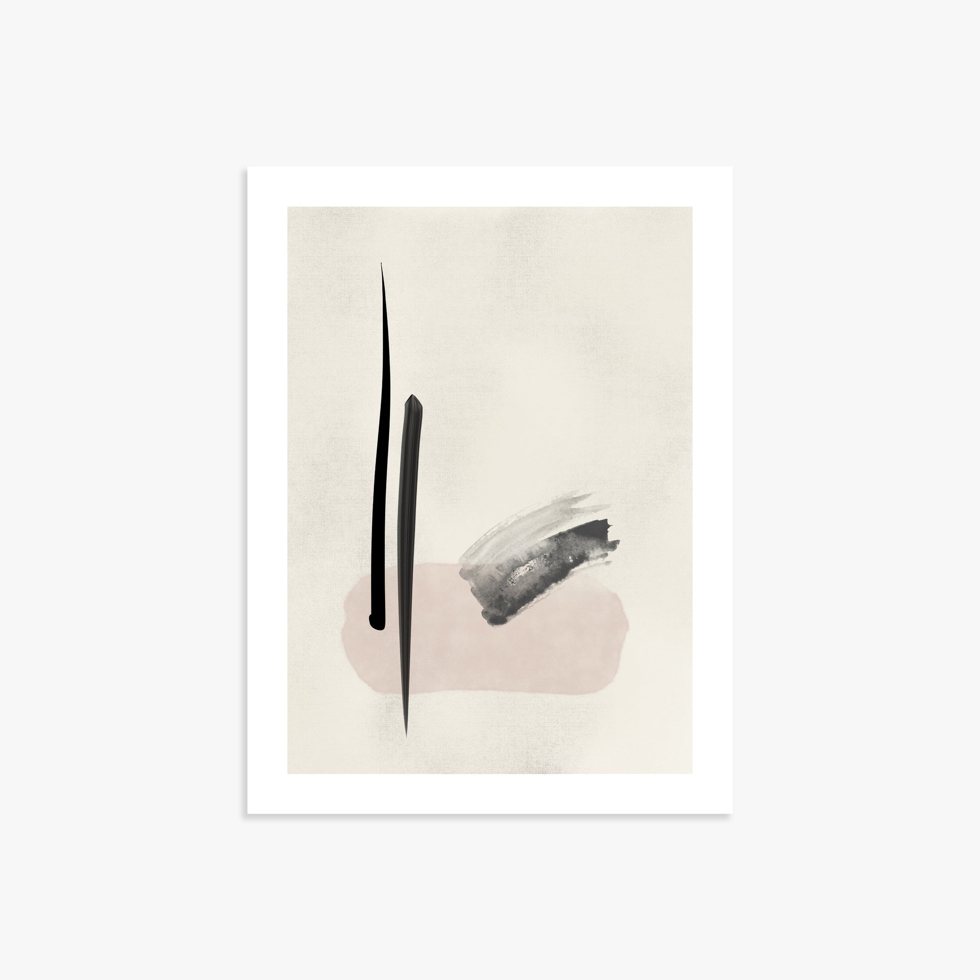 Zen Brushstroke Balance, 30x40cm Printed Poster