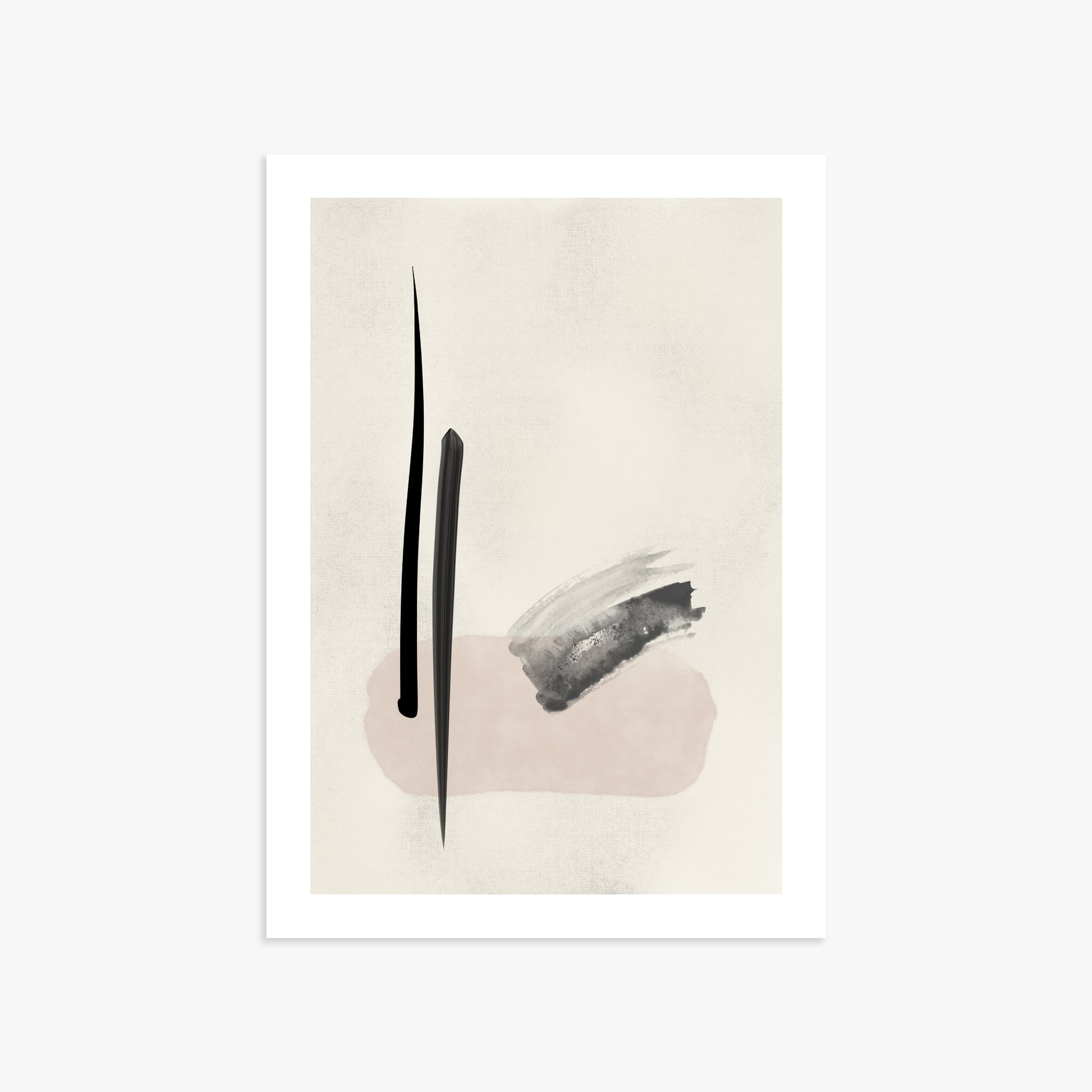 Zen Brushstroke Balance, 50x70cm Printed Poster