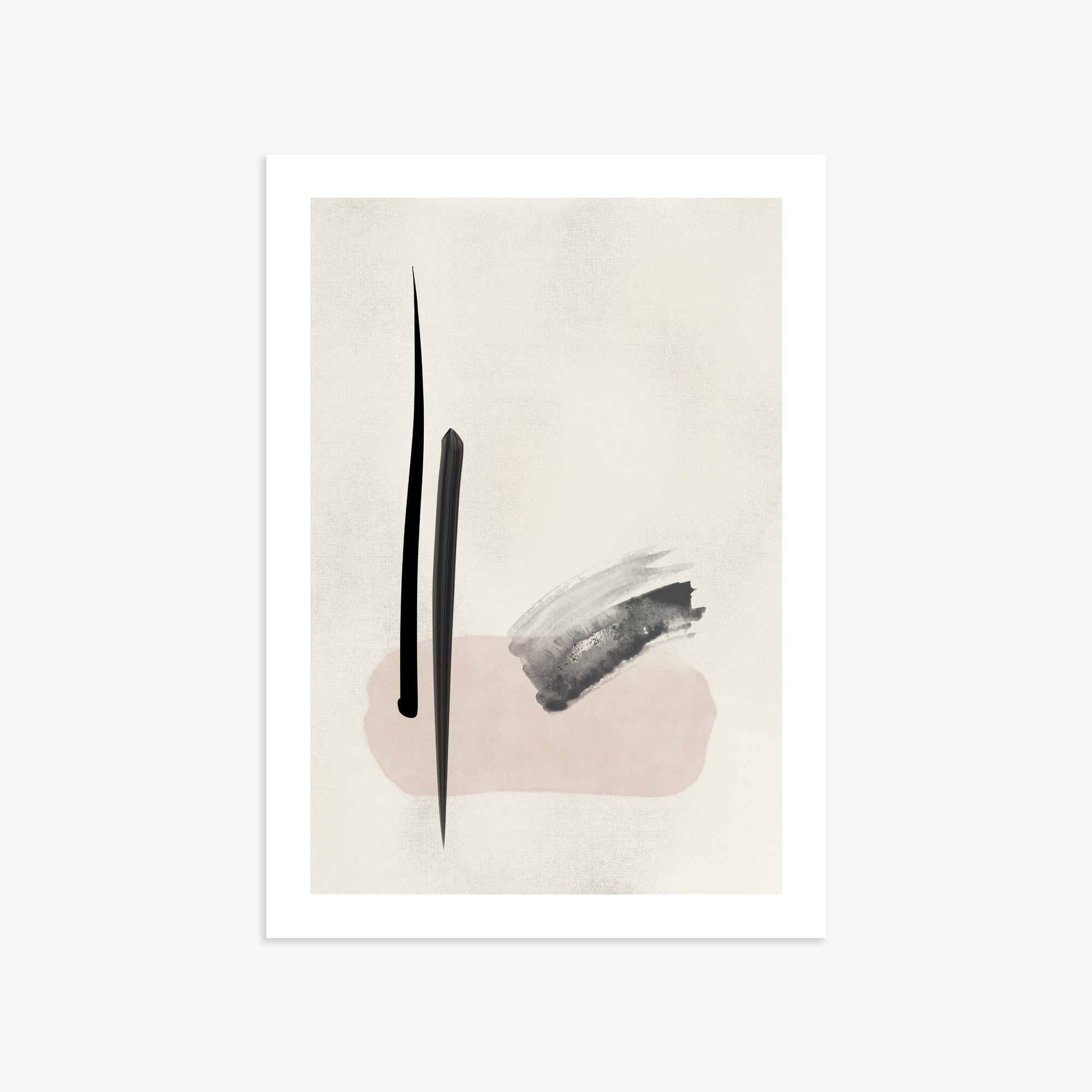 Zen Brushstroke Balance, 50x70cm Printed Poster