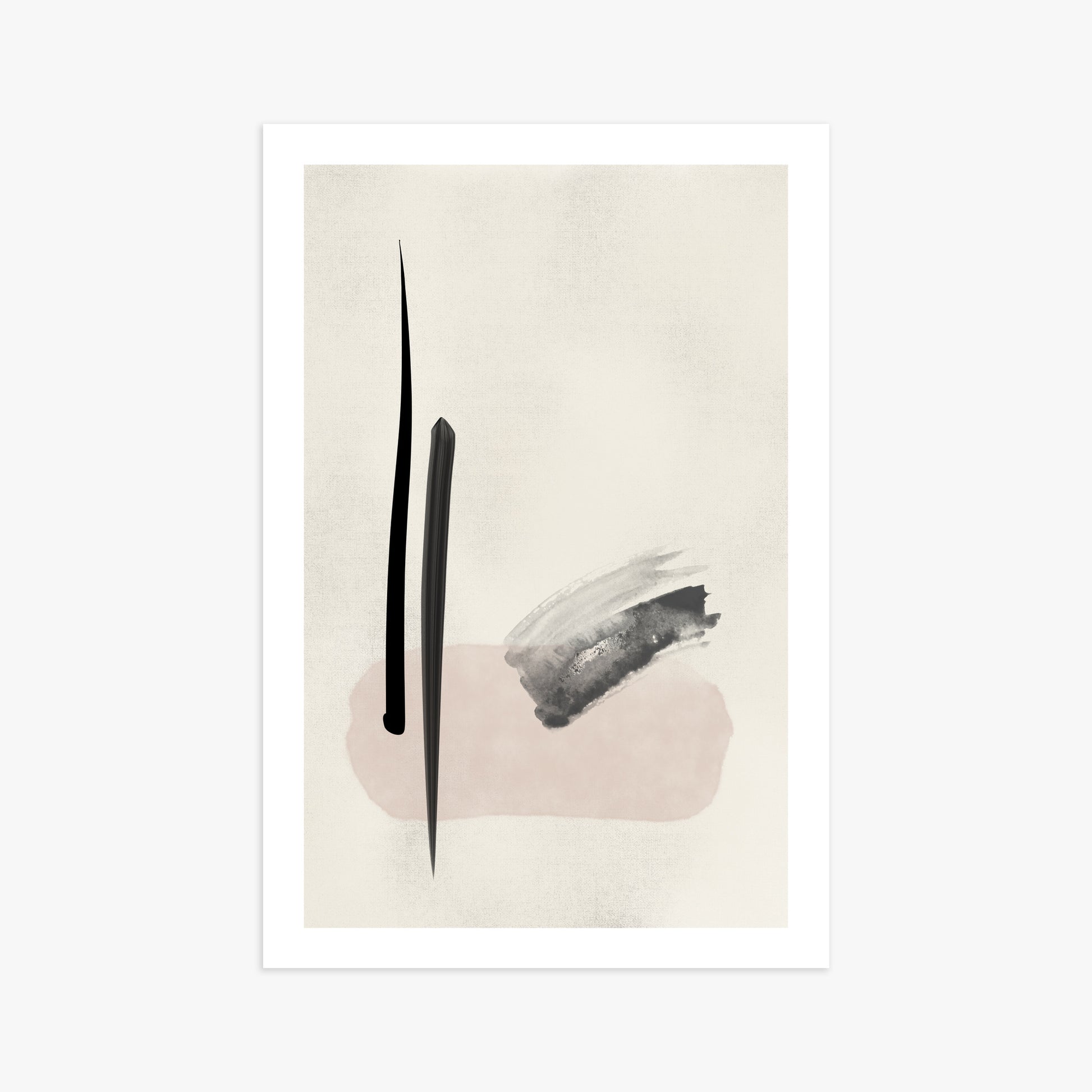 Zen Brushstroke Balance, 61x91cm Printed Poster
