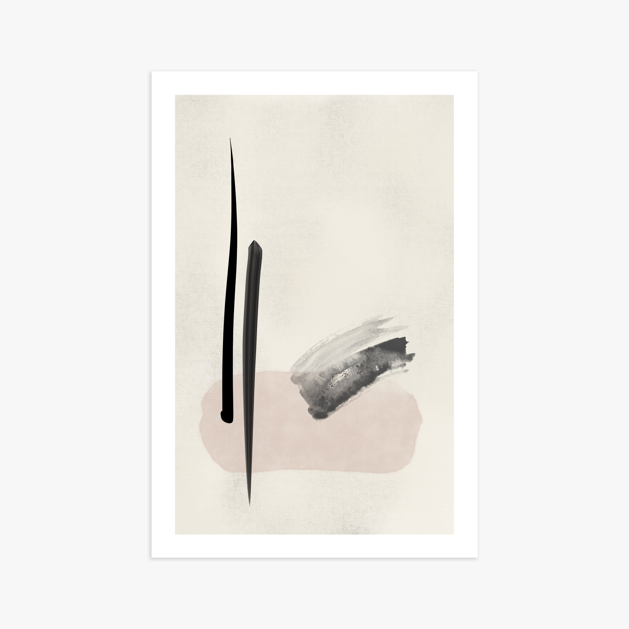 Zen Brushstroke Balance, 61x91cm Printed Poster