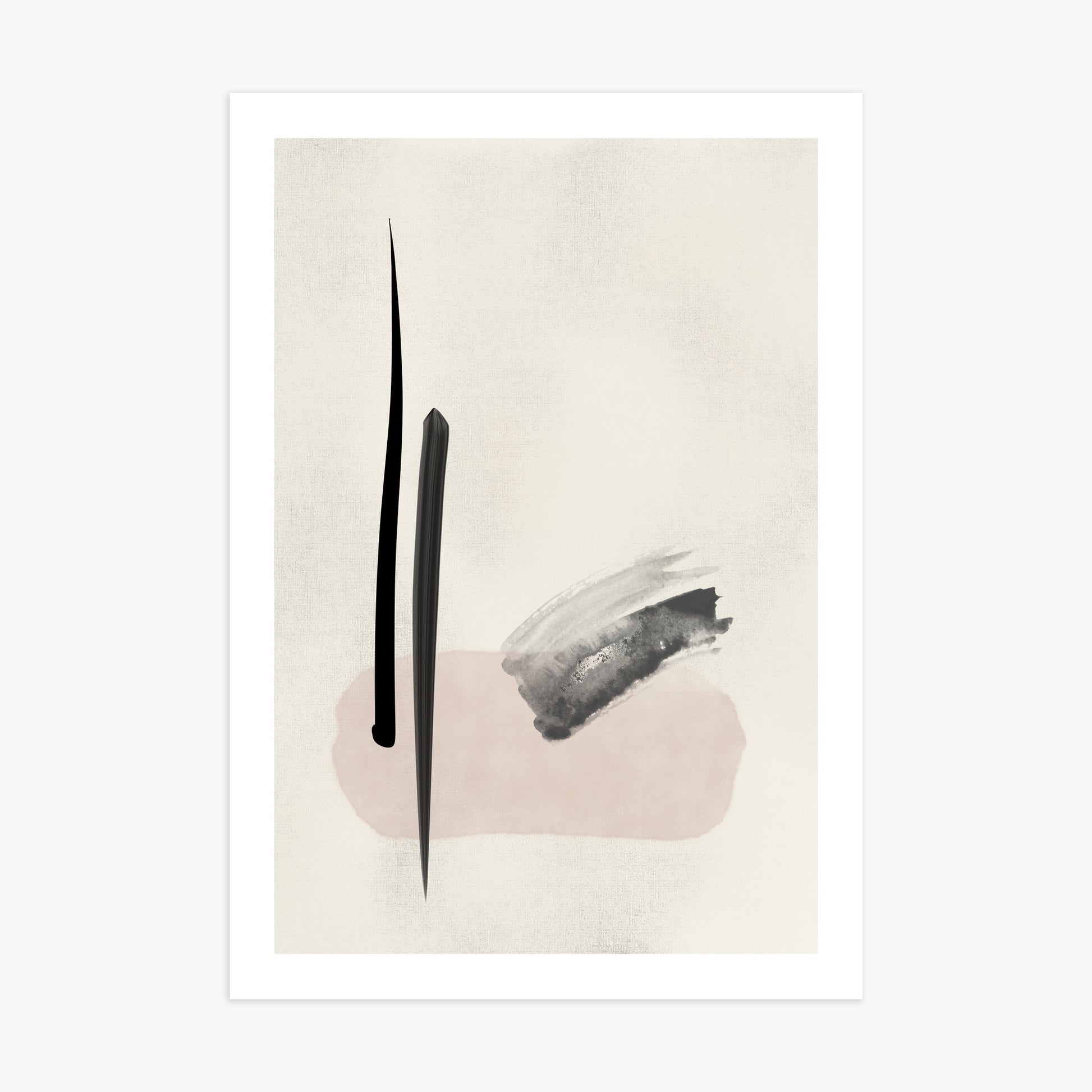 Zen Brushstroke Balance, 70x100cm Printed Poster
