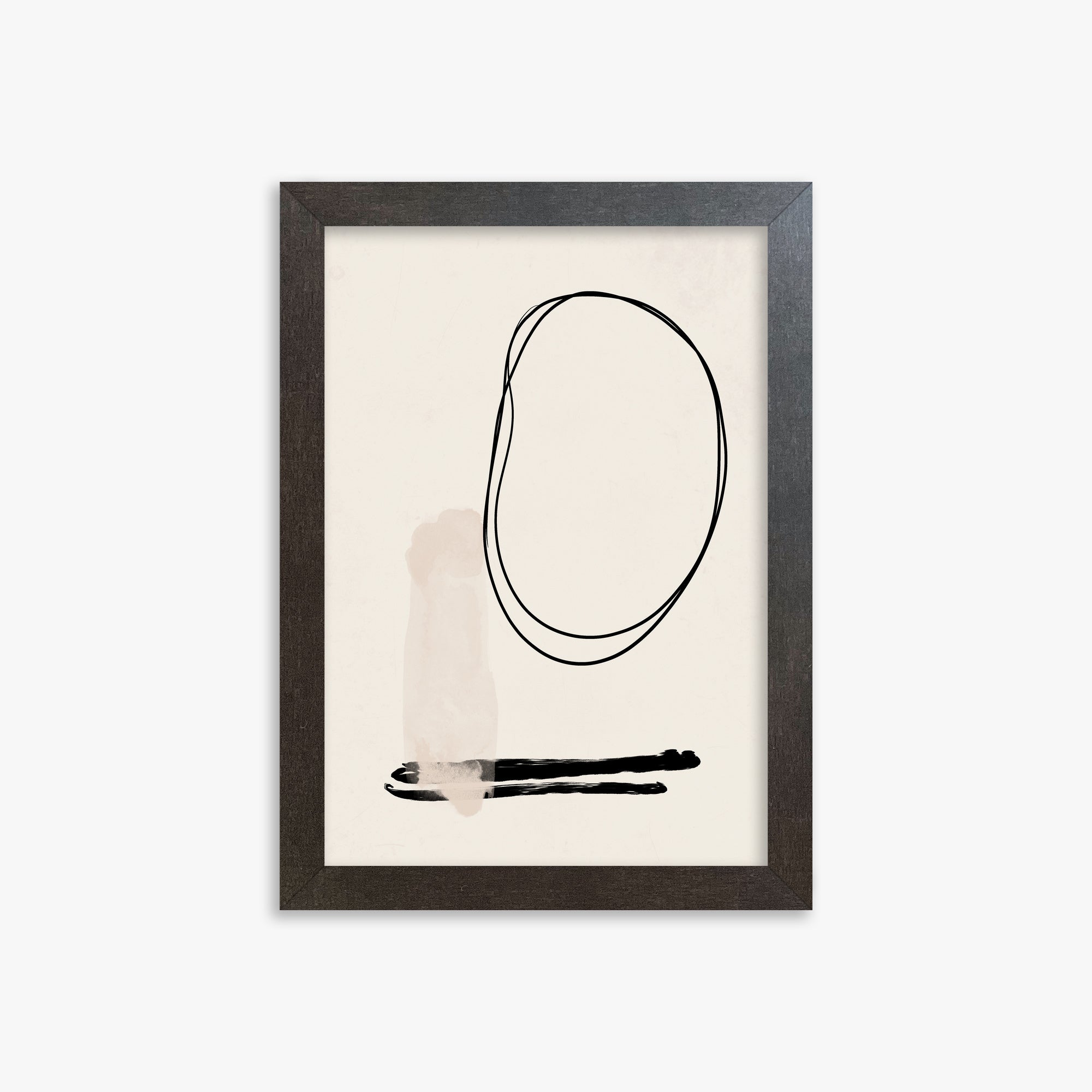 Orbiting Trace, 21x30cm Framed Art Reproduction With Espresso Frame