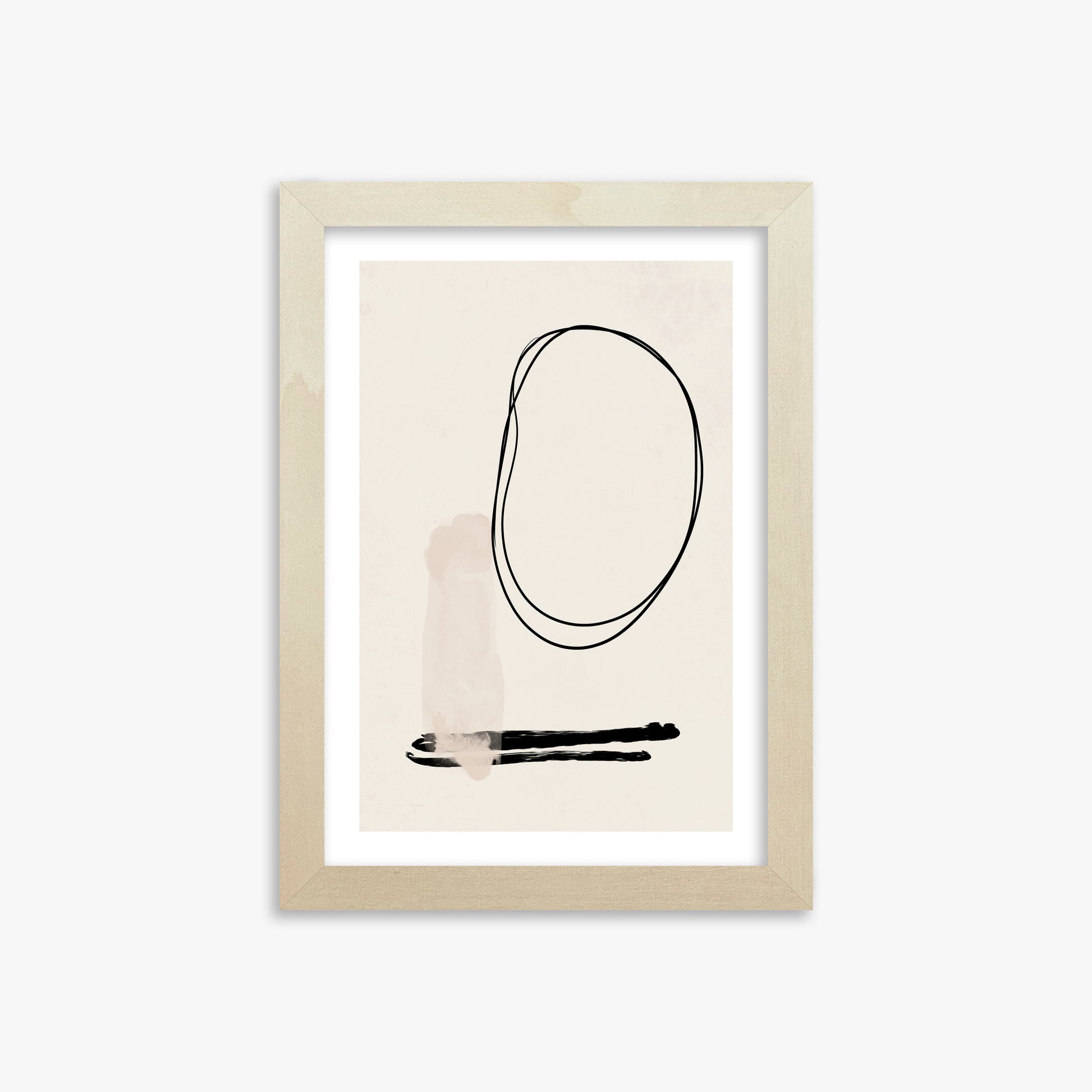 Orbiting Trace, 21x30cm Framed Art Reproduction With Lime Wood Frame
