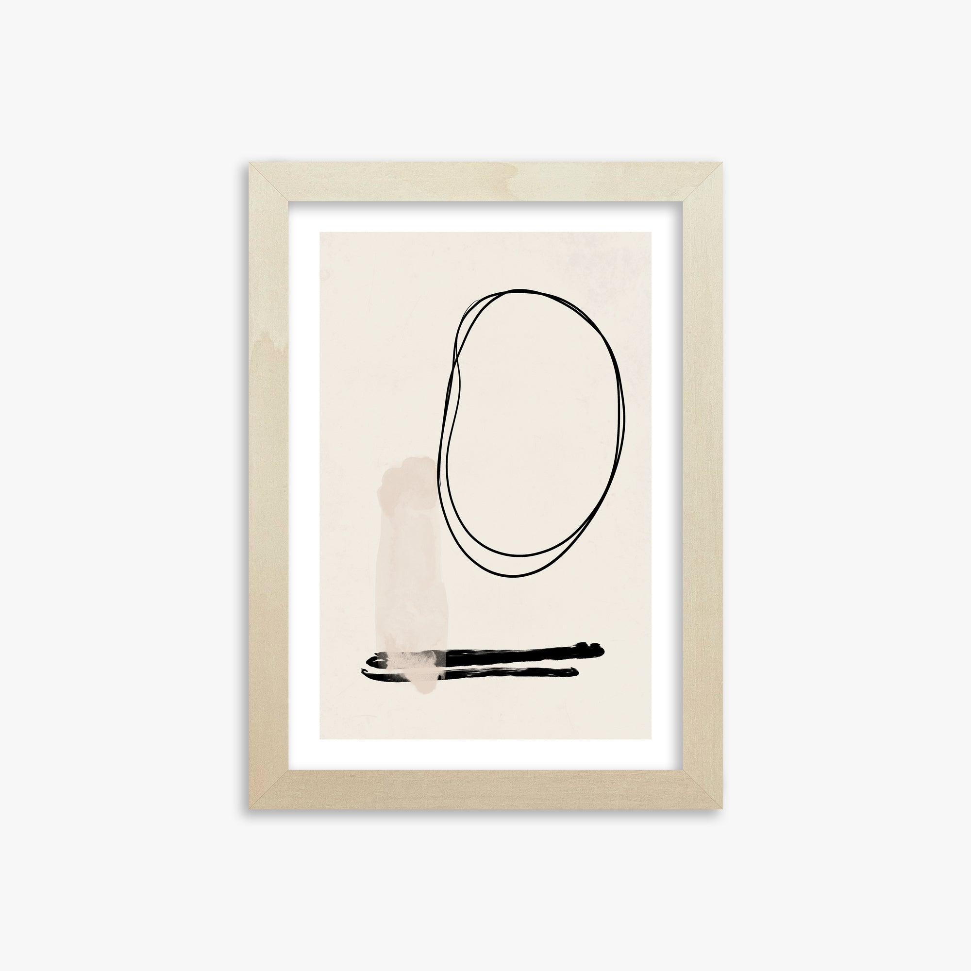 Orbiting Trace, 21x30cm Framed Art Reproduction With Lime Wood Frame