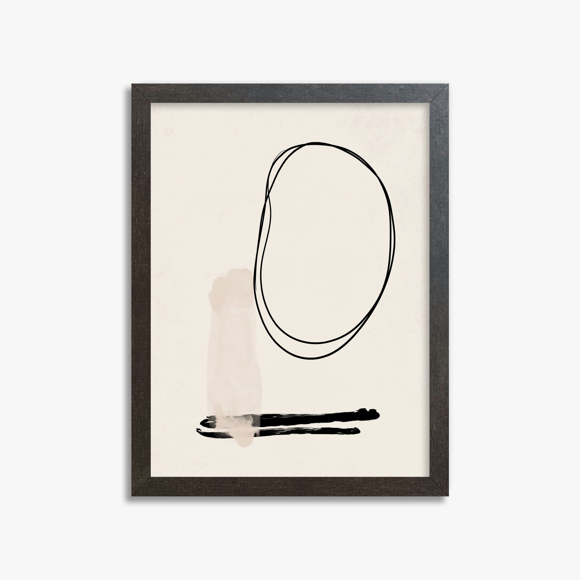 Orbiting Trace, 30x40cm Framed Art Reproduction With Espresso Frame