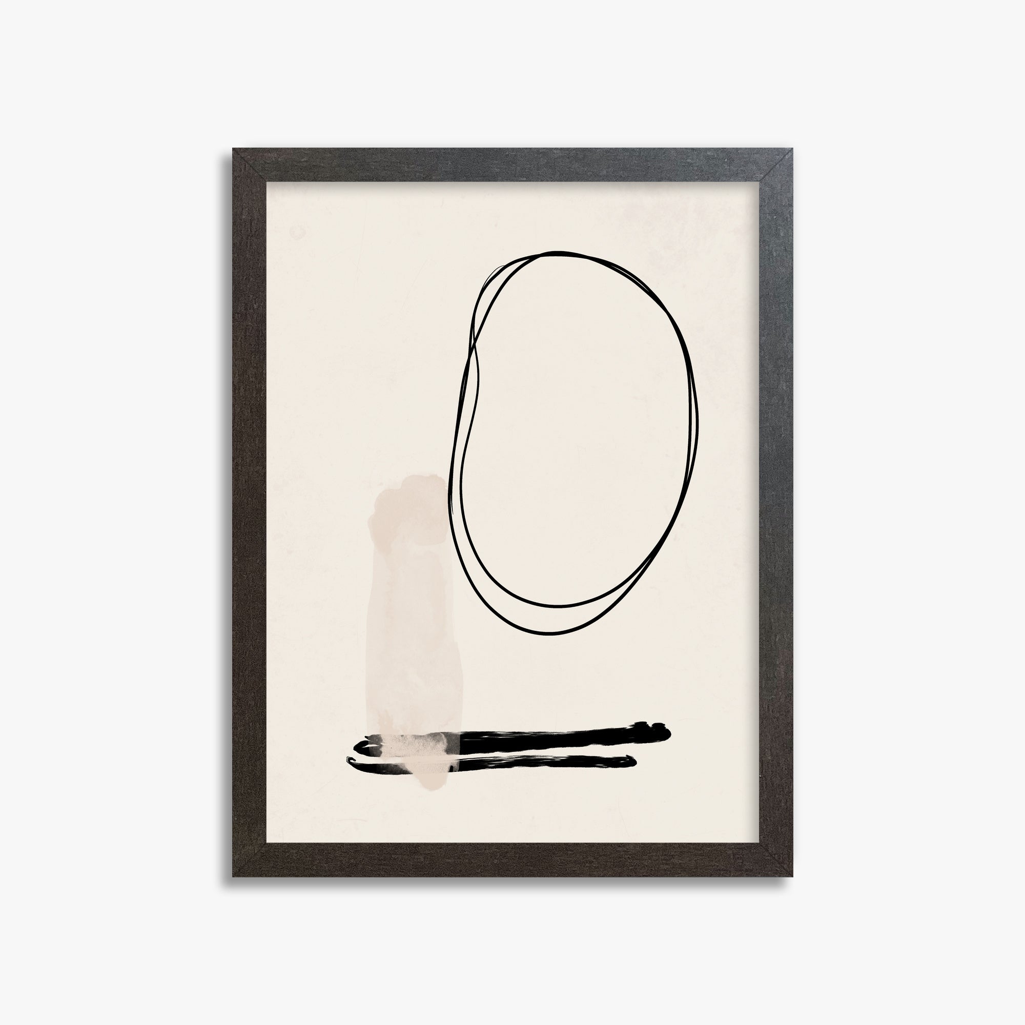 Orbiting Trace, 30x40cm Framed Art Reproduction With Espresso Frame