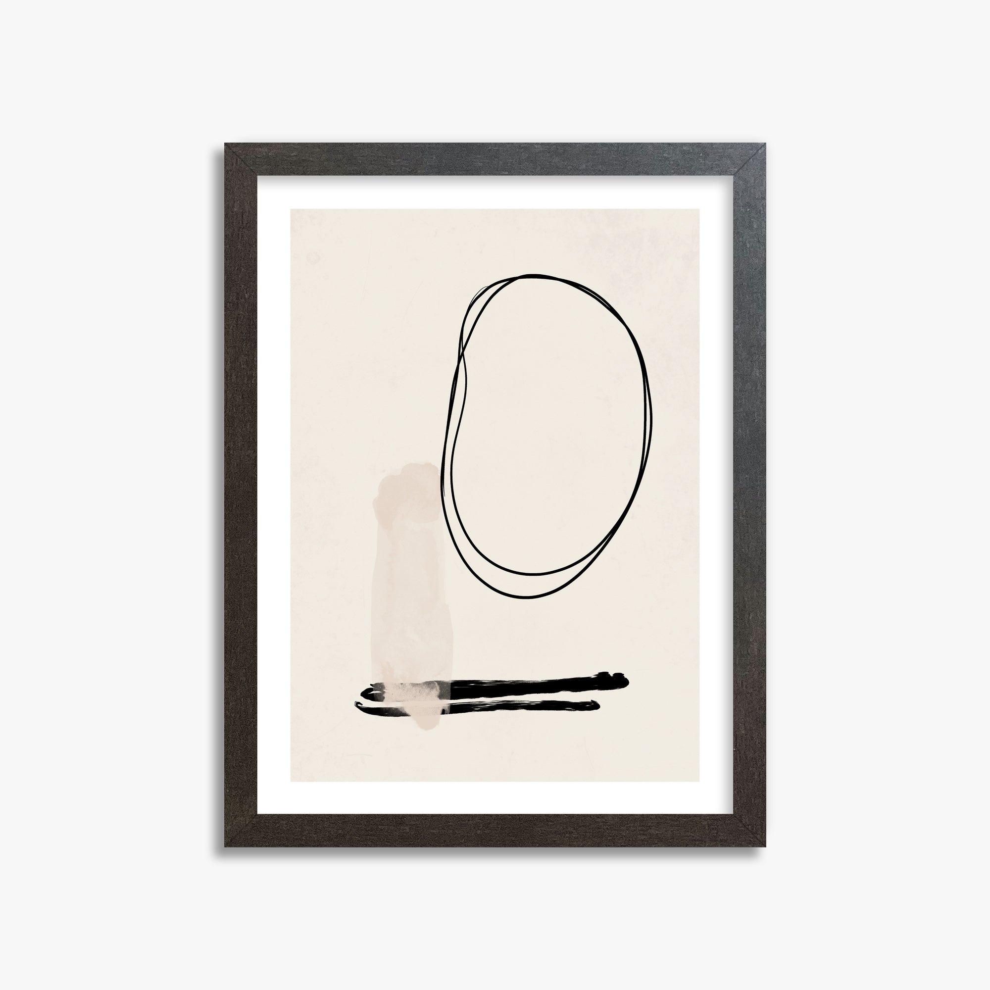 Orbiting Trace, 30x40cm Framed Art Reproduction With Espresso Frame