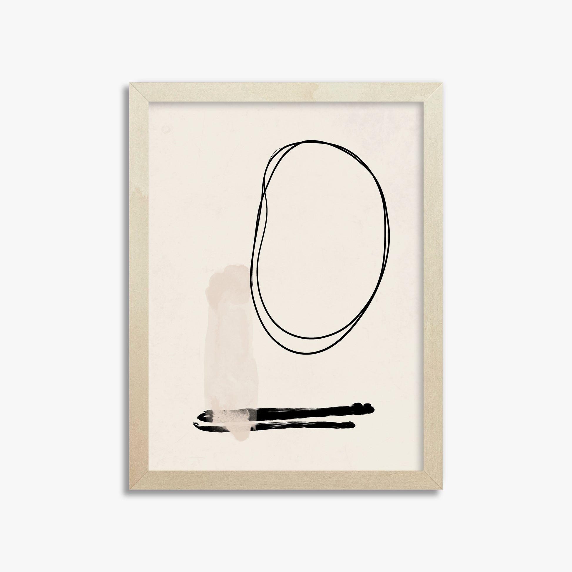 Orbiting Trace, 30x40cm Framed Art Reproduction With Lime Wood Frame