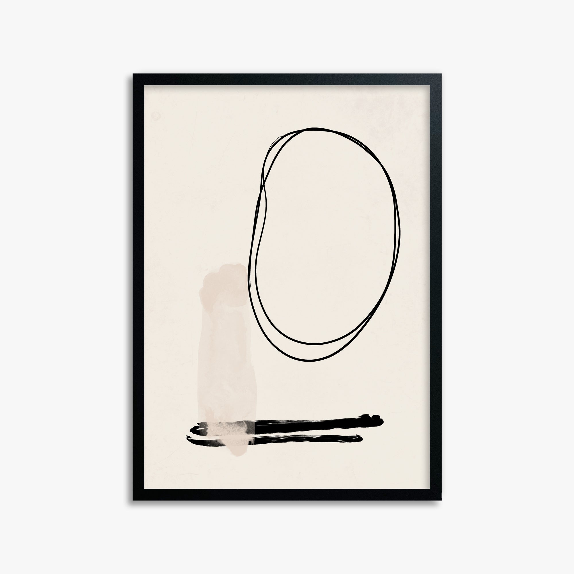 Orbiting Trace, 50x70cm Framed Poster With Black Frame