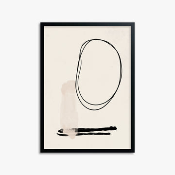 Orbiting Trace, 50x70cm Framed Poster With Black Frame