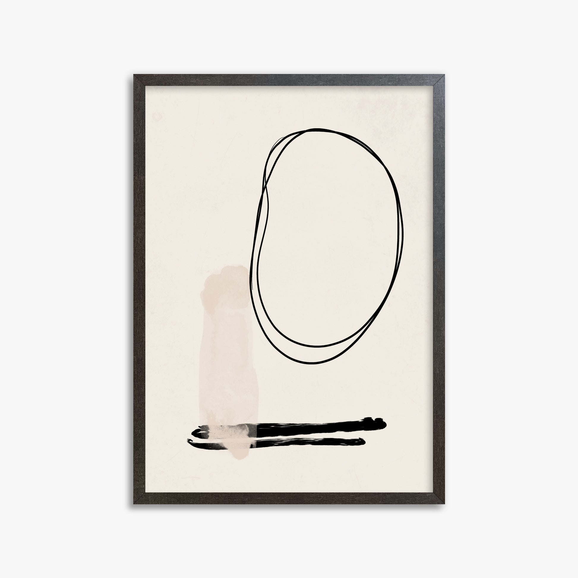 Orbiting Trace, 50x70cm Framed Art Reproduction With Espresso Frame