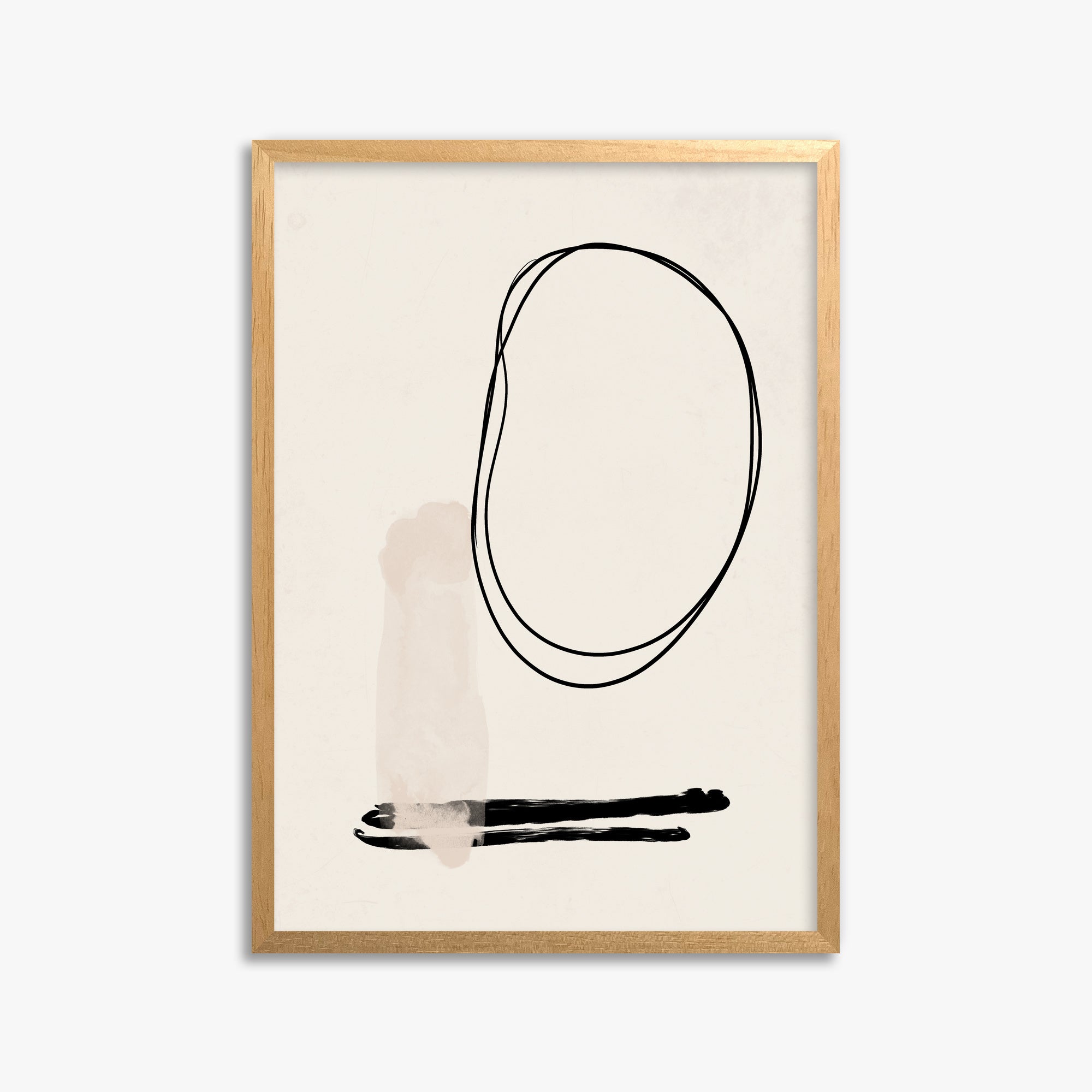 Orbiting Trace, 50x70cm Framed Poster With Oak Frame