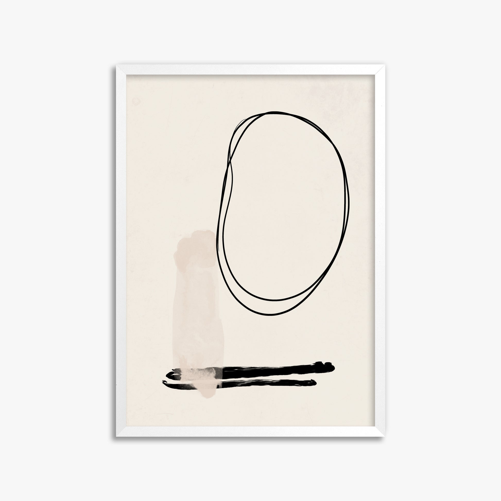 Orbiting Trace, 50x70cm Framed Poster With White Frame