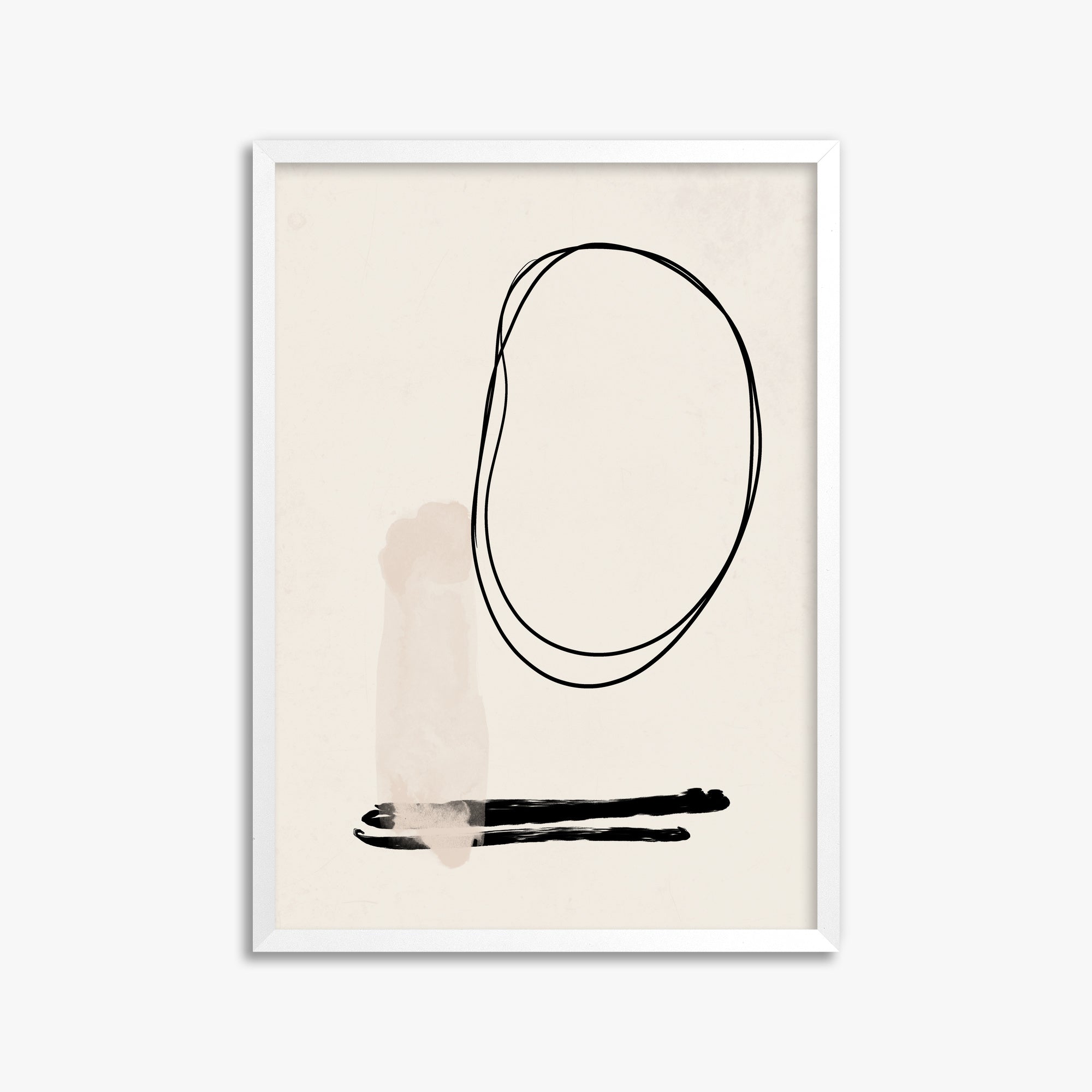 Orbiting Trace, 50x70cm Framed Poster With White Frame