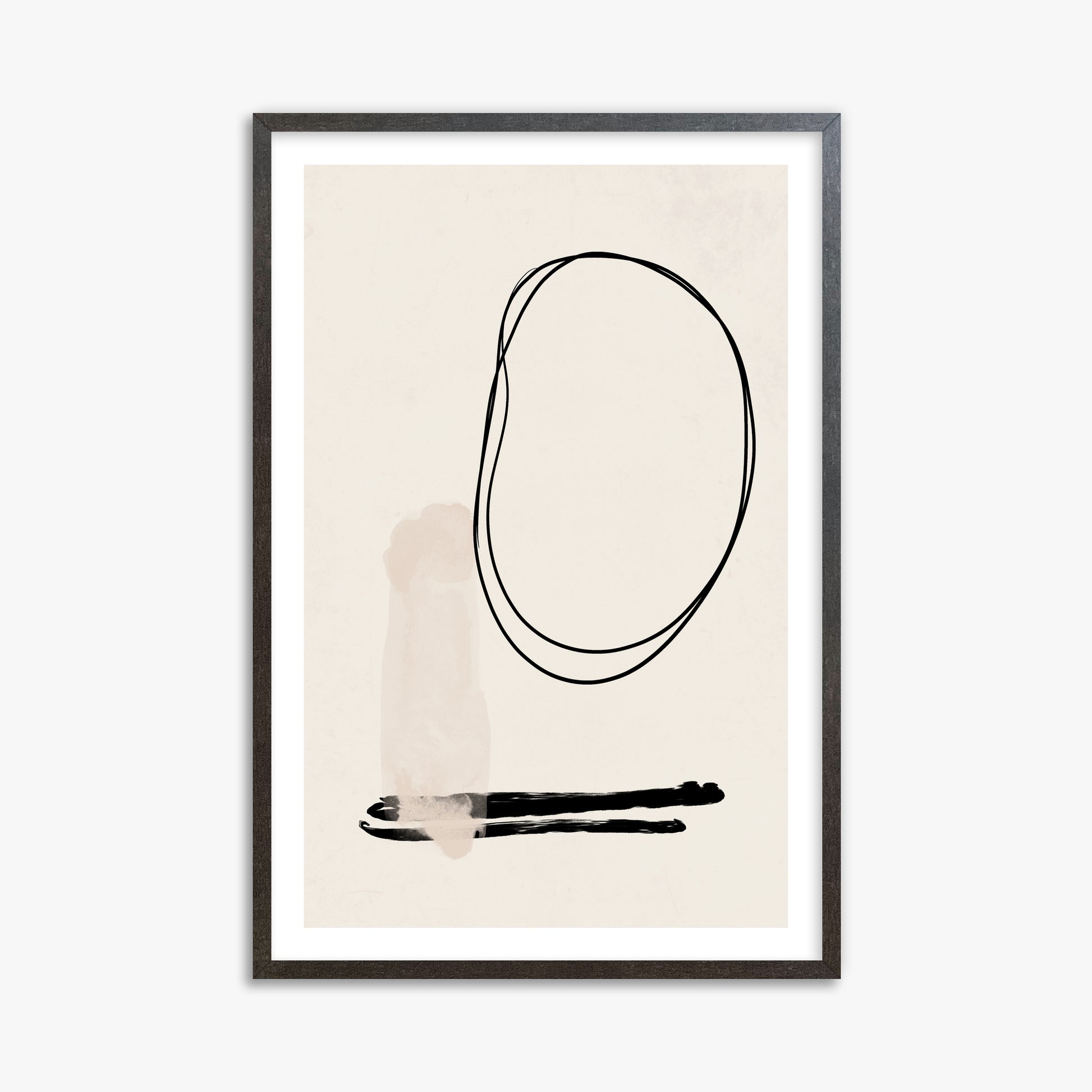 Orbiting Trace, 61x91cm Framed Art Reproduction With Espresso Frame