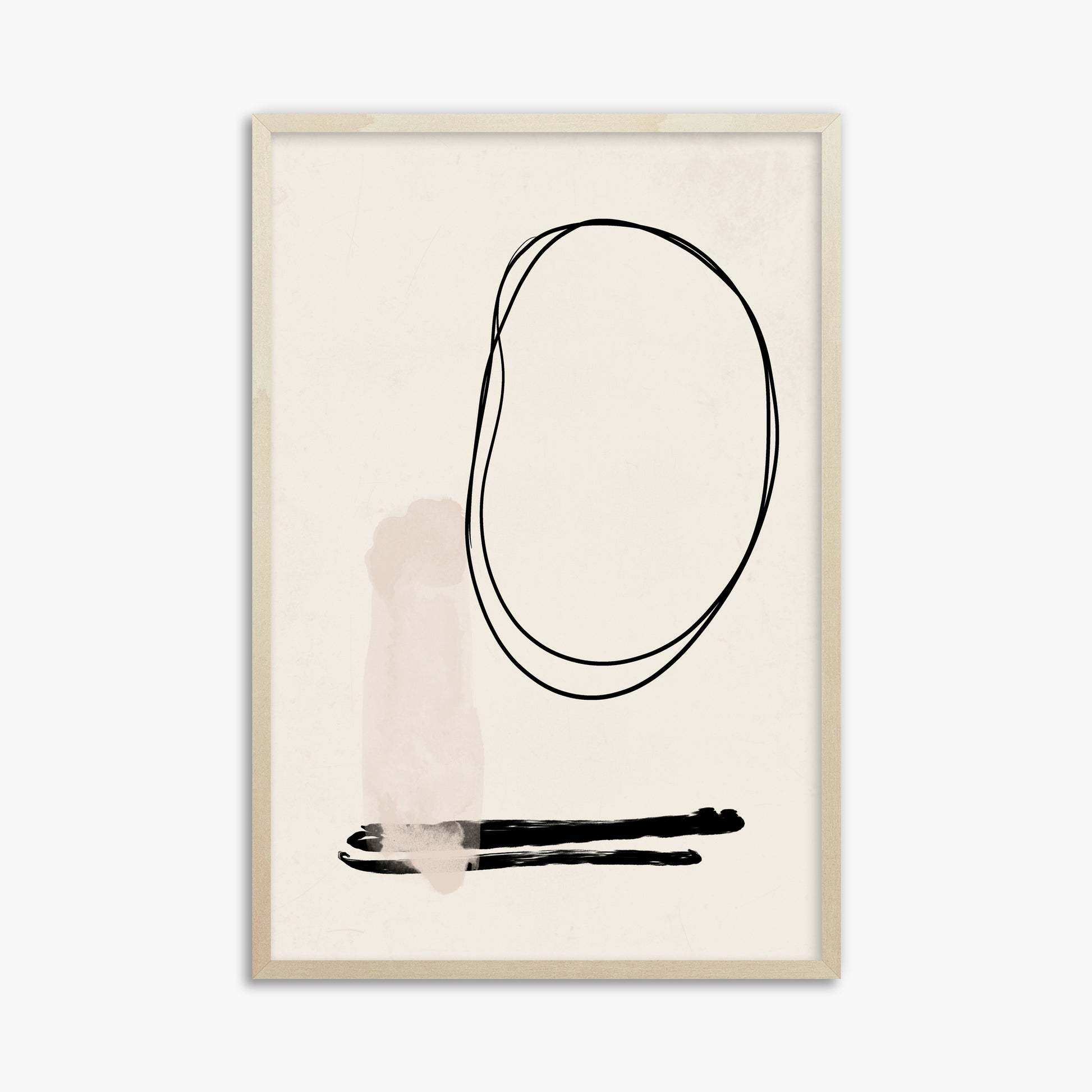 Orbiting Trace, 61x91cm Framed Art Reproduction With Lime Wood Frame