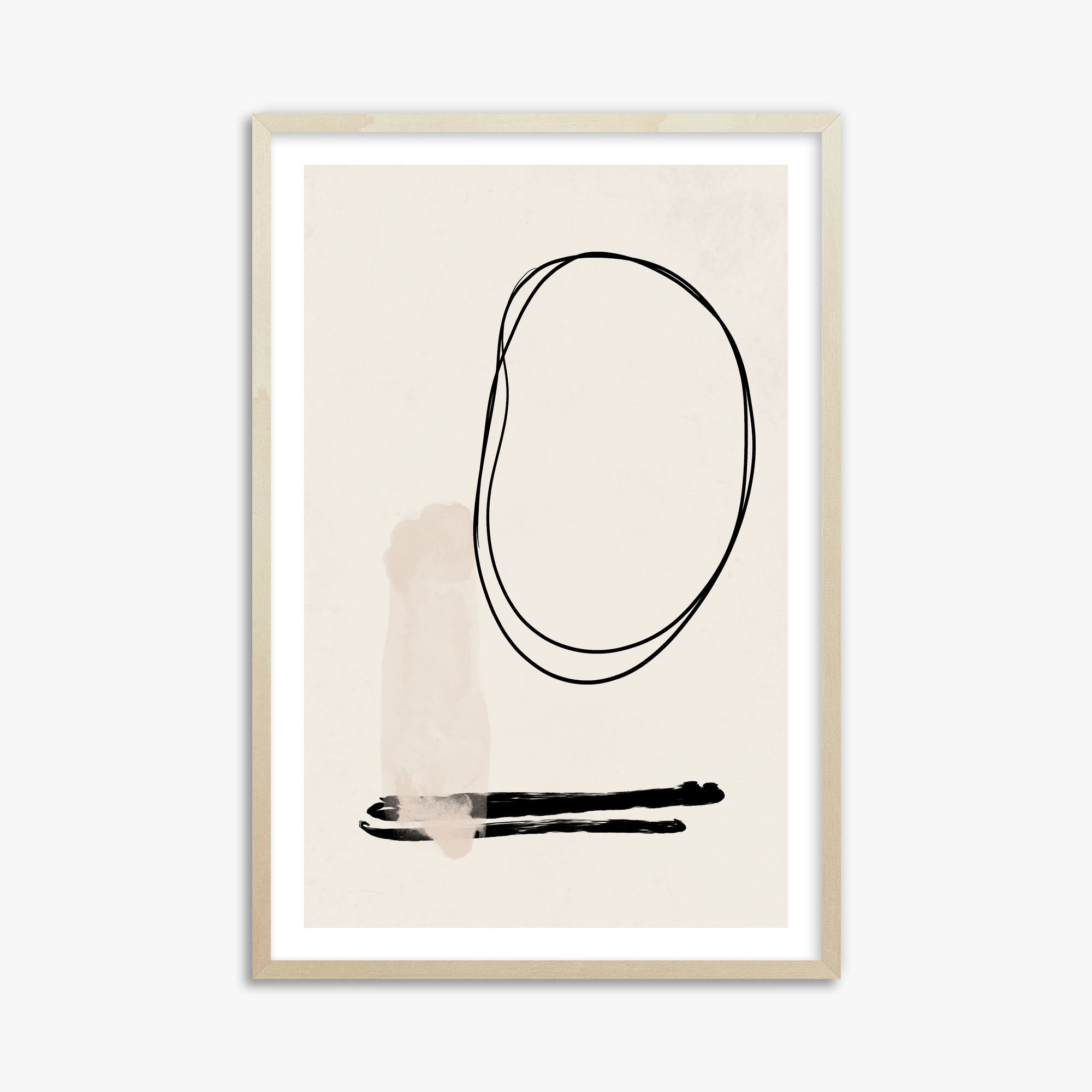 Orbiting Trace, 61x91cm Framed Art Reproduction With Lime Wood Frame