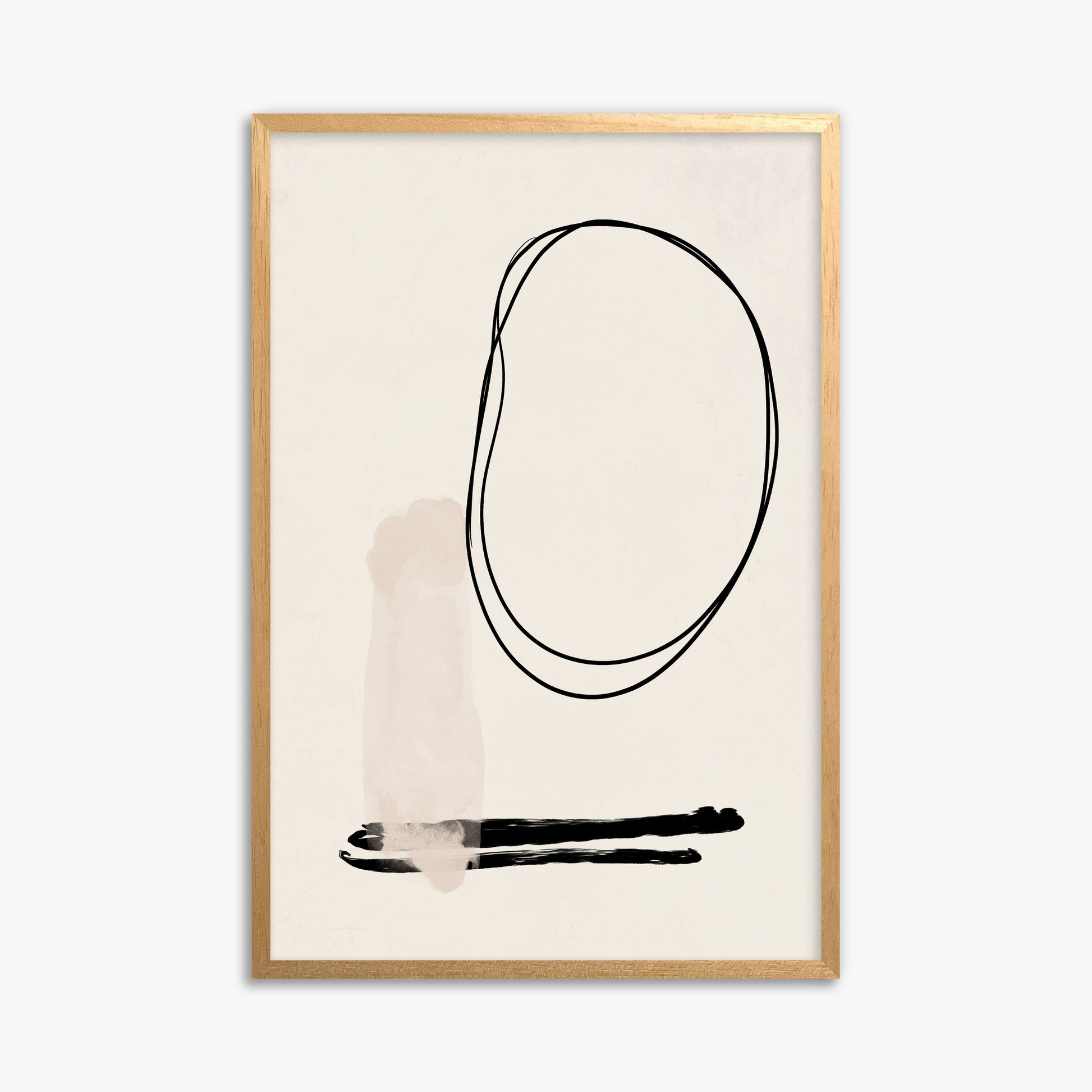 Orbiting Trace, 61x91cm Framed Poster With Oak Frame