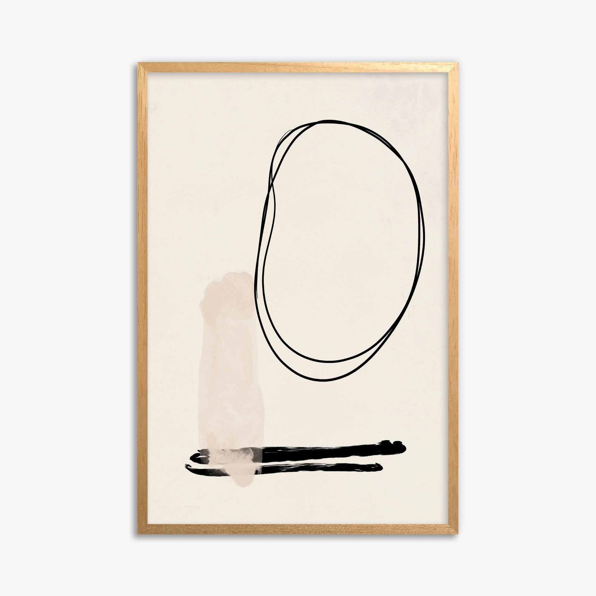 Orbiting Trace, 61x91cm Framed Poster With Oak Frame