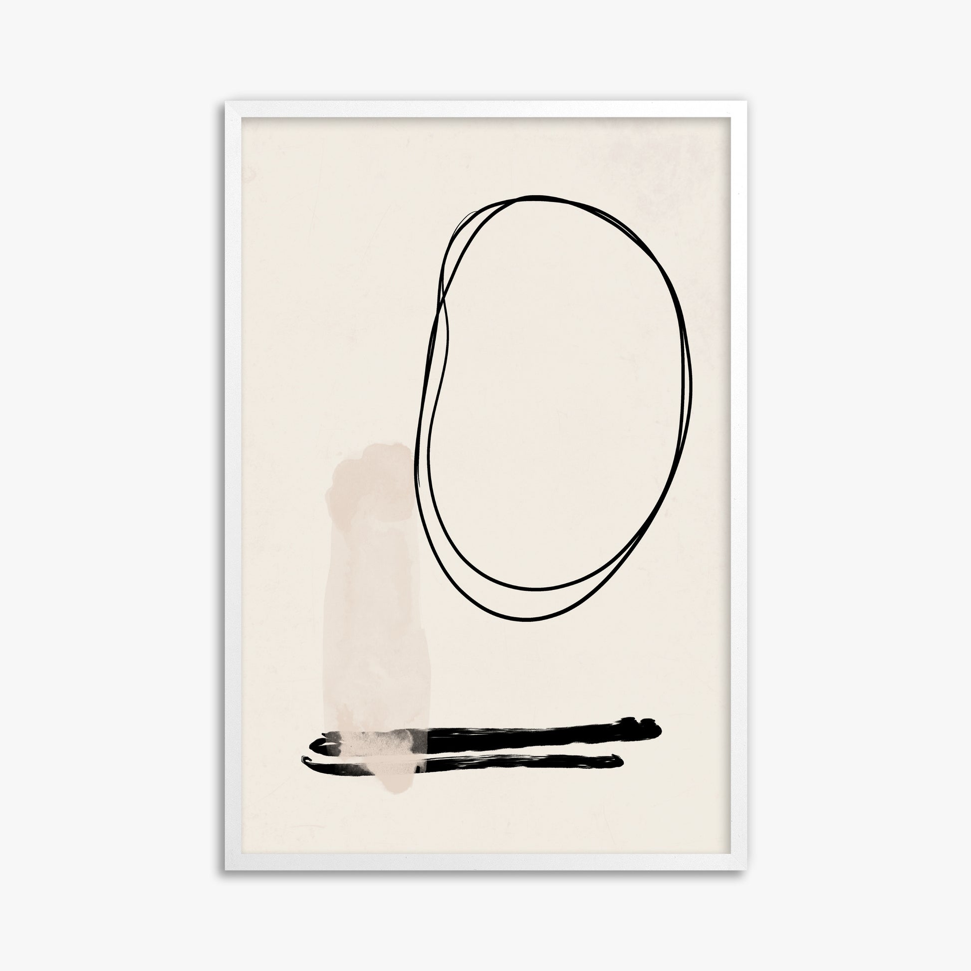 Orbiting Trace, 61x91cm Framed Poster With White Frame